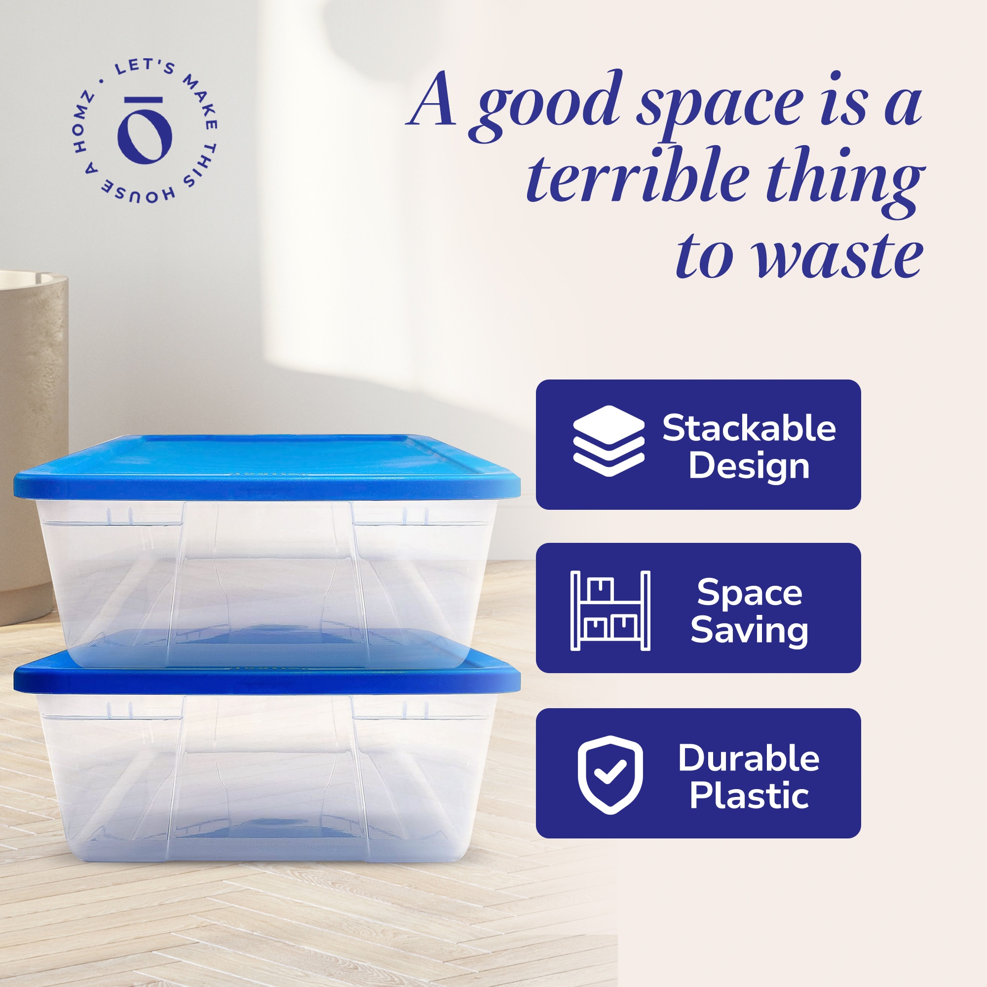 Homz Products 324352 Plastic-Storage-Totes - View #5