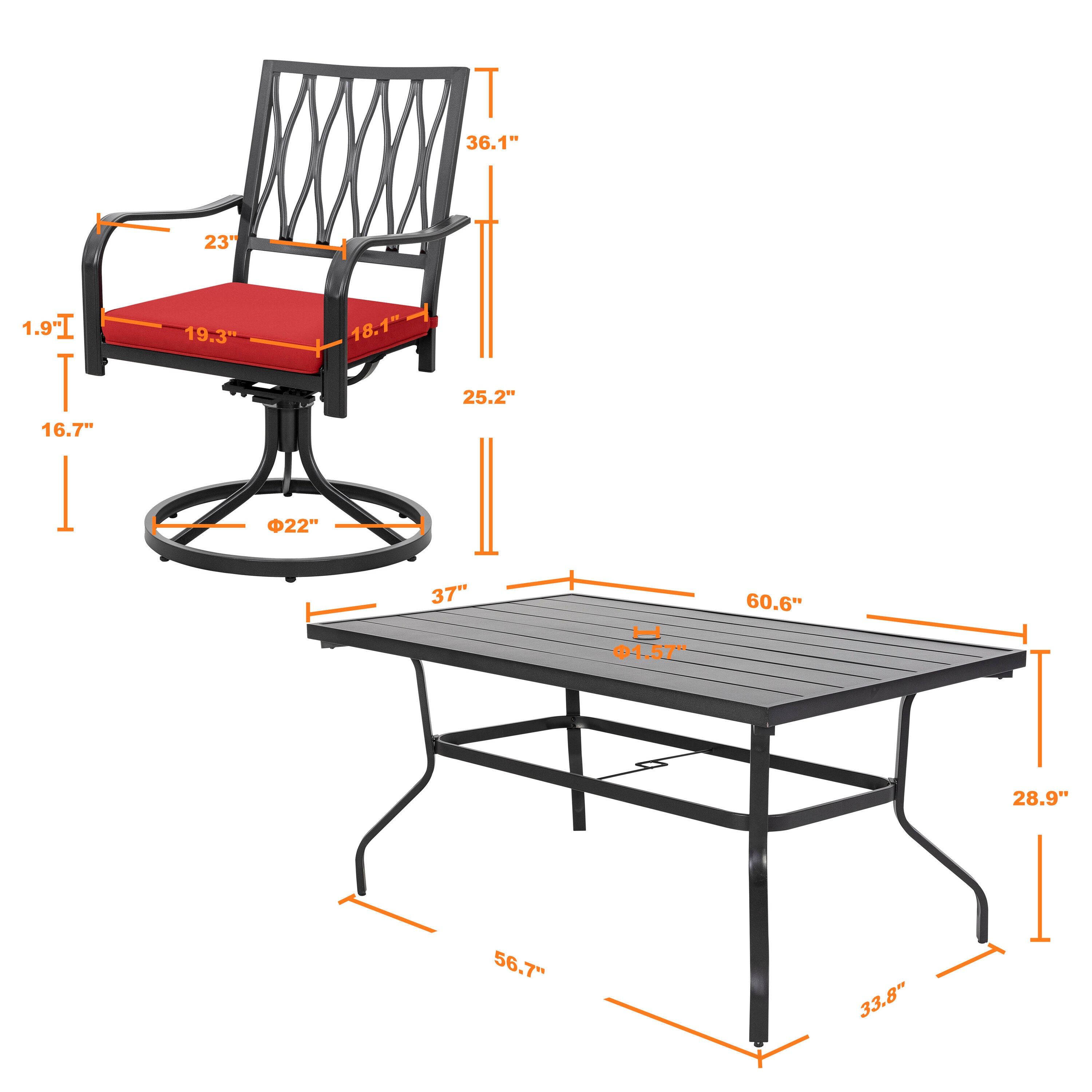 Nuu Garden SD133S-T3 Patio-Dining-Sets - View #3