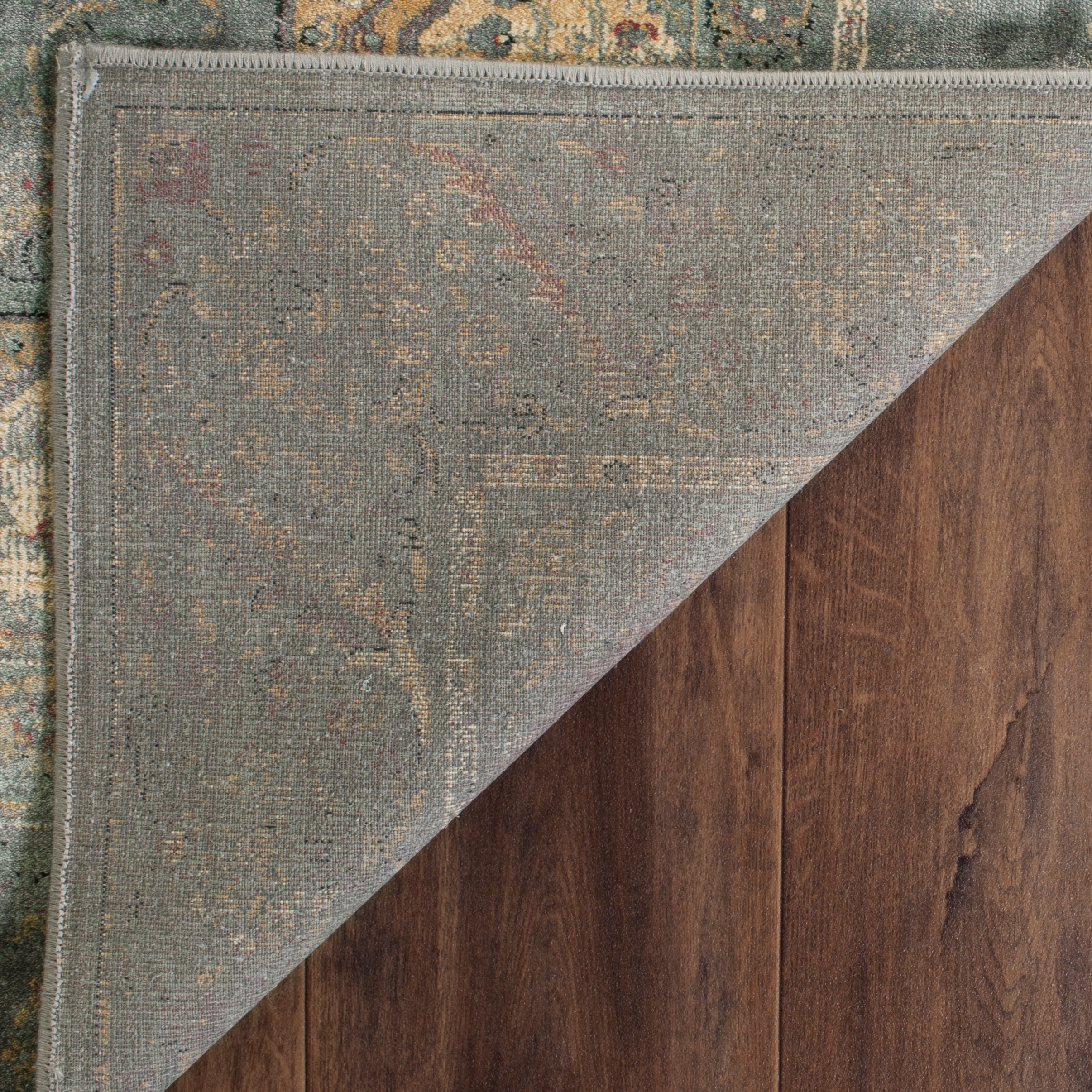 Vintage Grey and Multicolor Hand-Knotted Area Rug