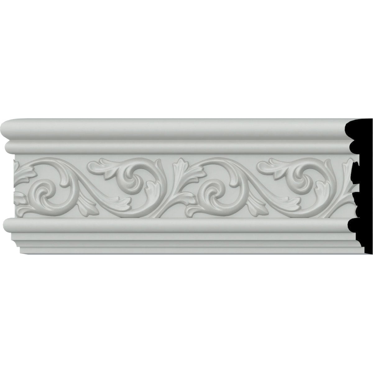 Ekena Millwork CHA03X01AN-CASE-2 Antonio 3/4-in x 3-5/8-in x 7-ft 10-1/2-in Primed Polyurethane Chair Rail Moulding 2 -Pack