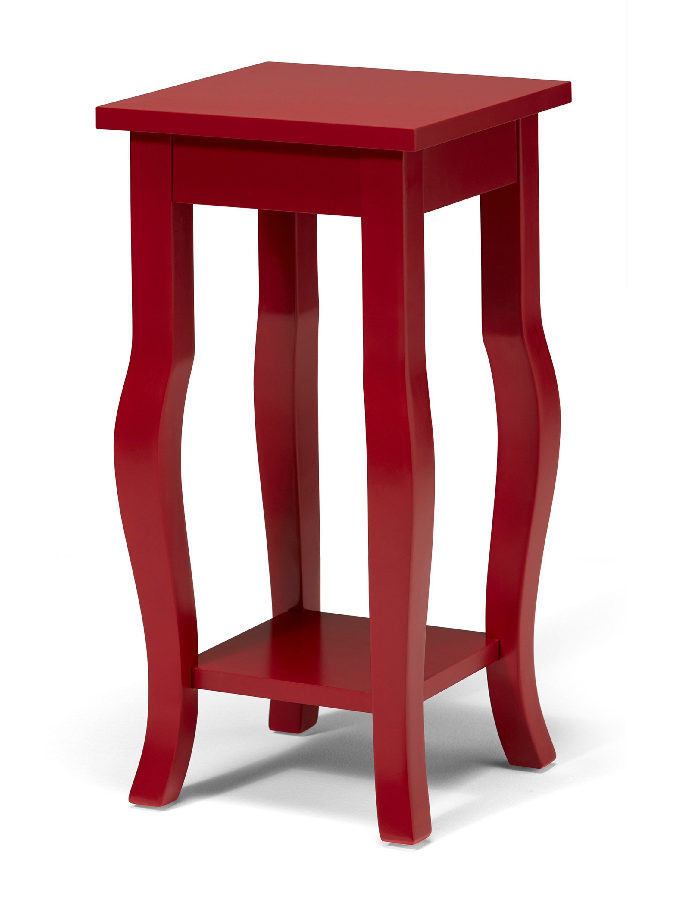 Kate and Laurel 209256 Lillian 12-in W x 24-in H Red Composite Modern End Table with Storage Assembly Required