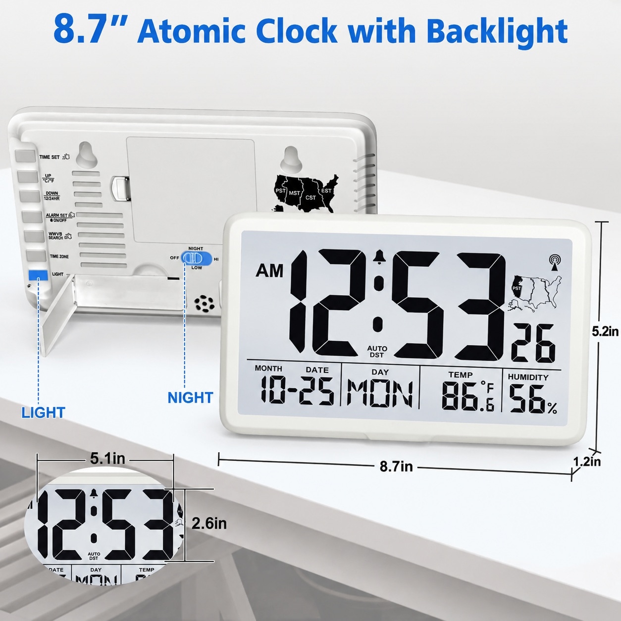 Phewnyzo LPW0814W448 Indoor-Outdoor-Clocks - View #2