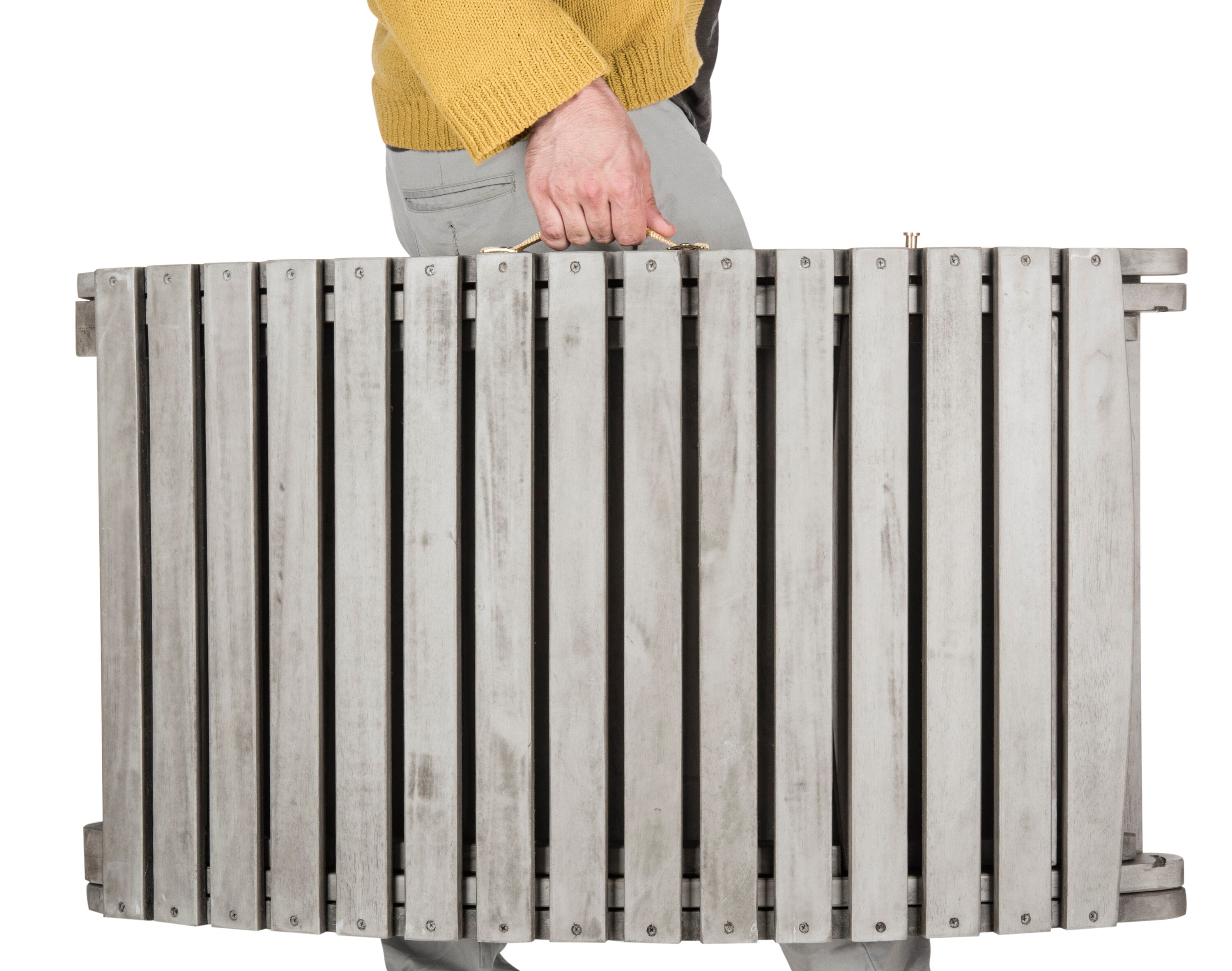 Contemporary Gray Acacia 3-Piece Outdoor Lounge Set