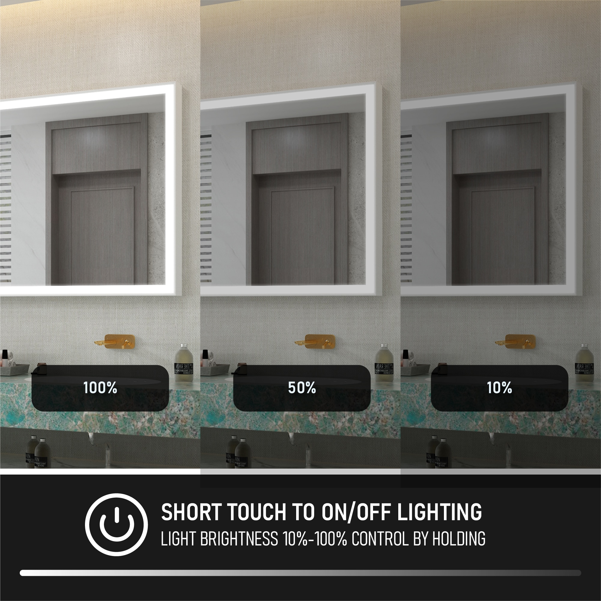 WELLFOR M1FM7236WT Framed-Bath-Mirrors - View #8