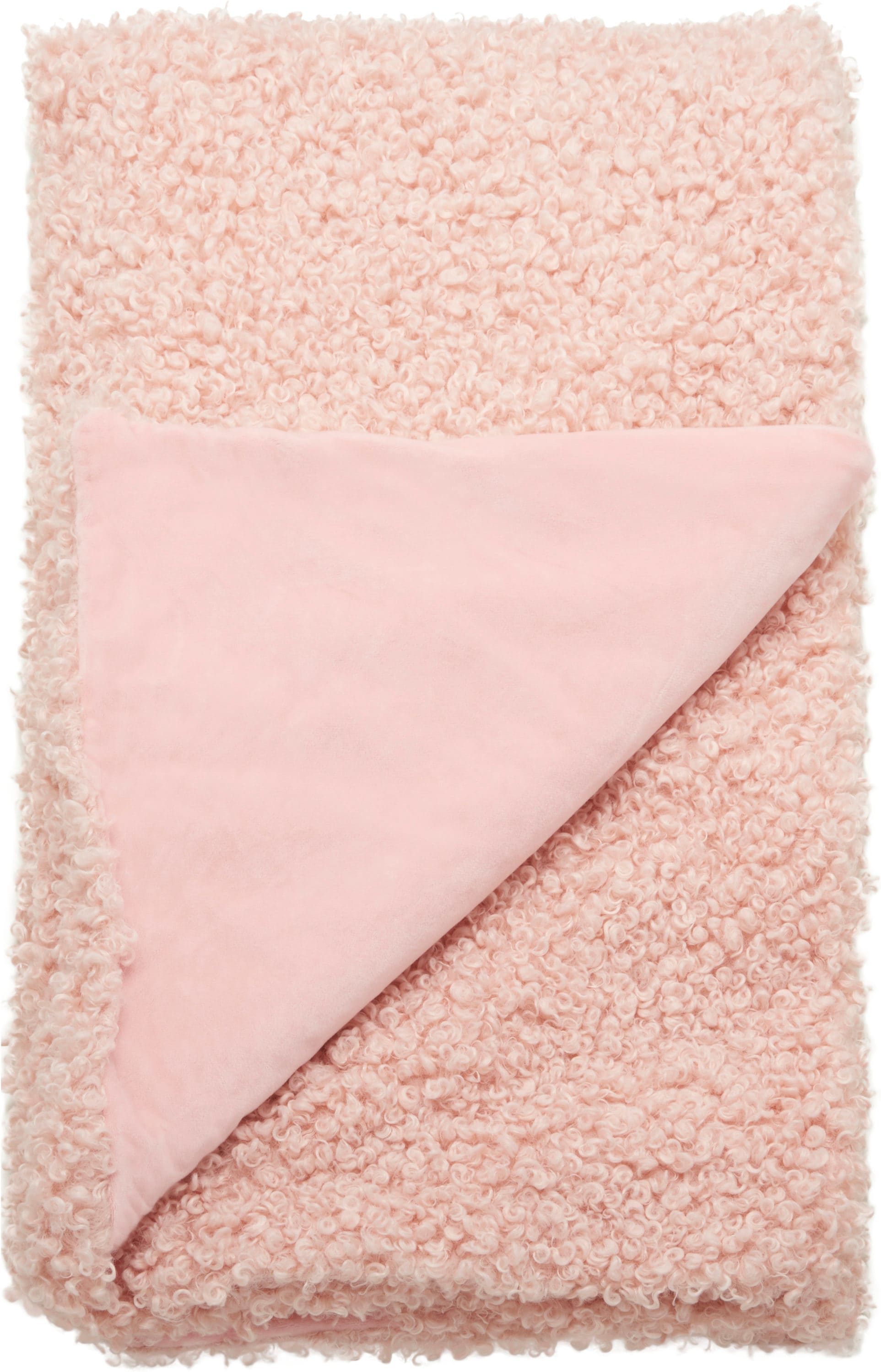 Mina Victory 798019066444 Faux fur Rose 50-in x 60-in Polyester Blanket