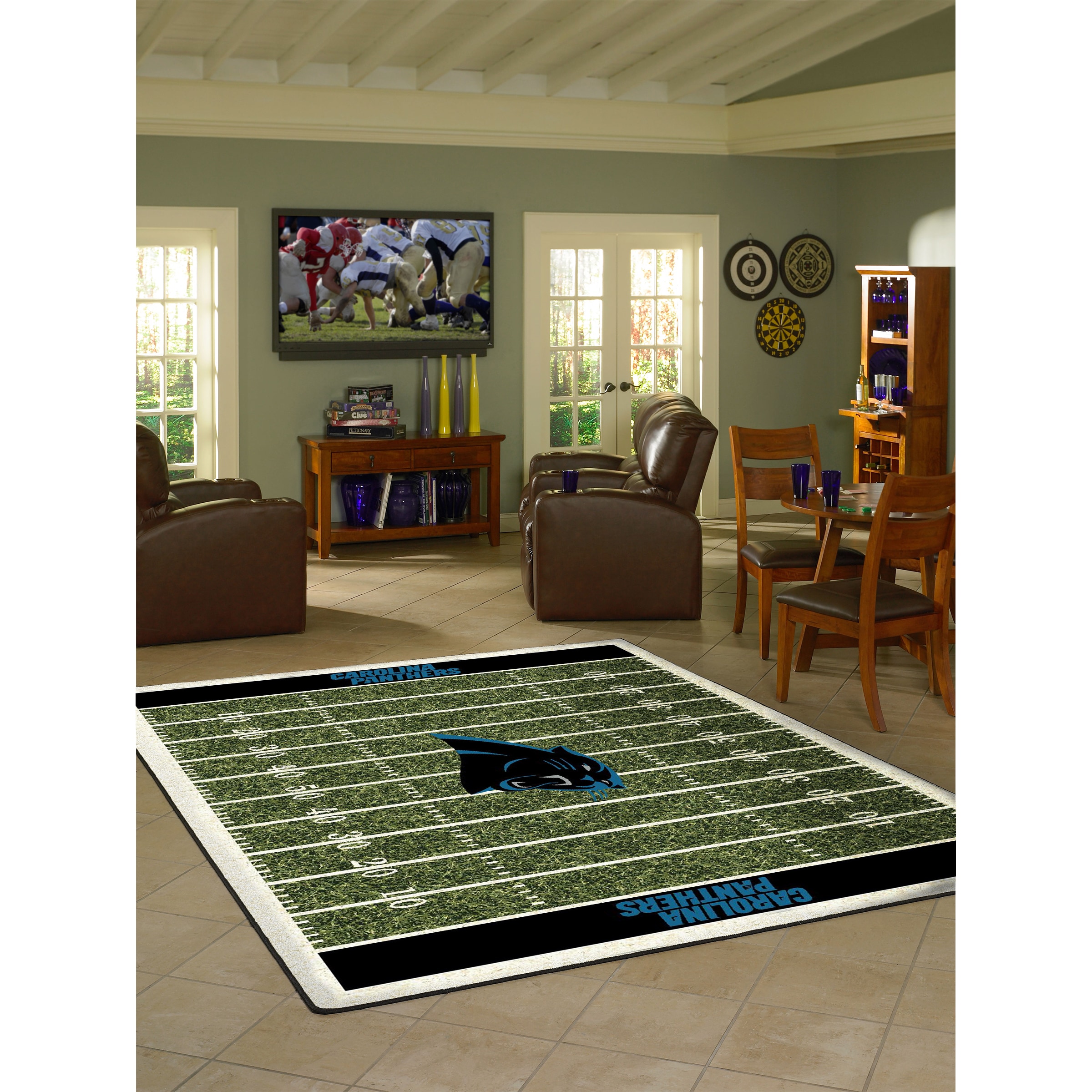 Rug 5x8 Carolina Panthers NFL