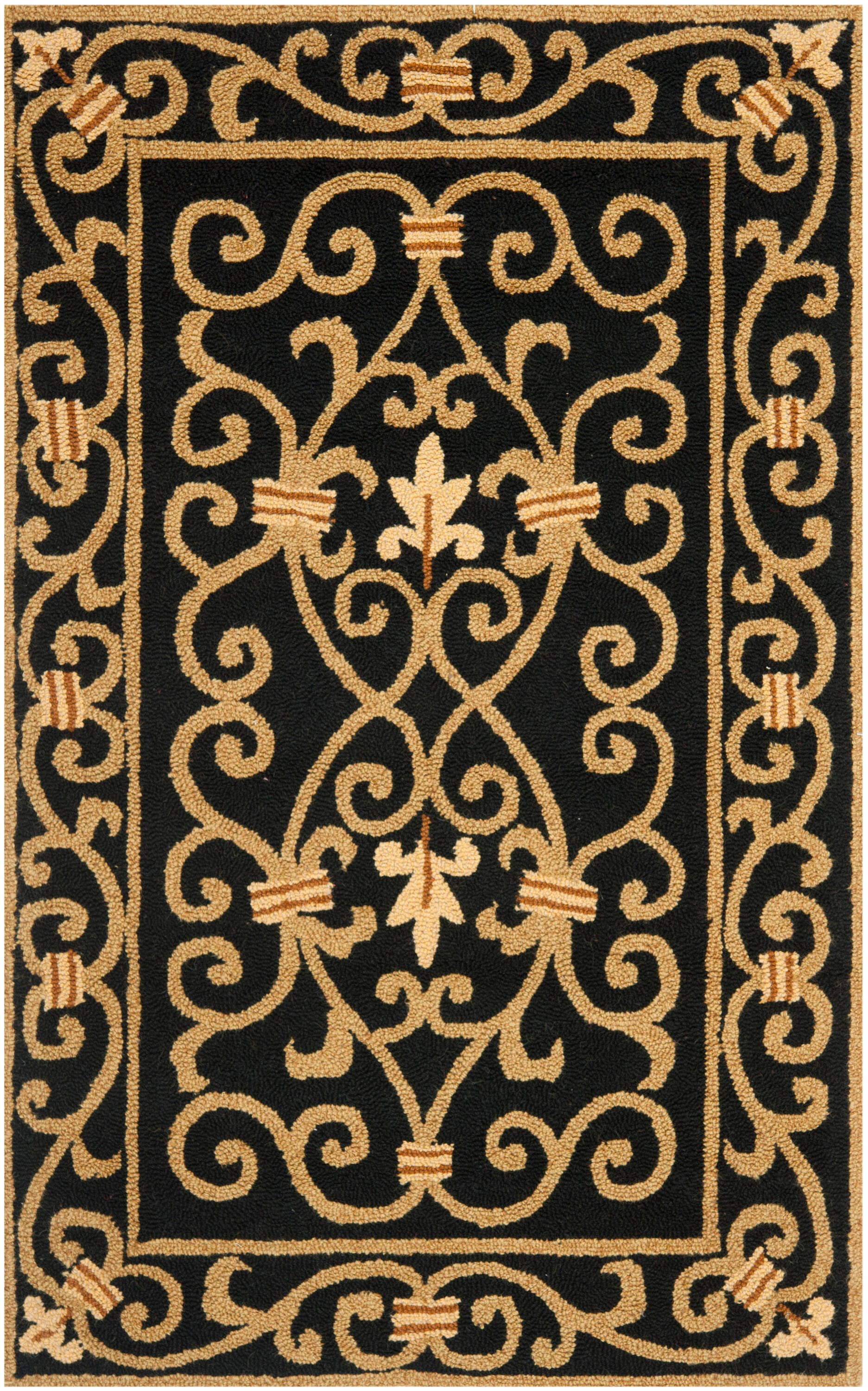 Chelsea Hooked Rug 11A Blk 2in-6ft x 4in Rug