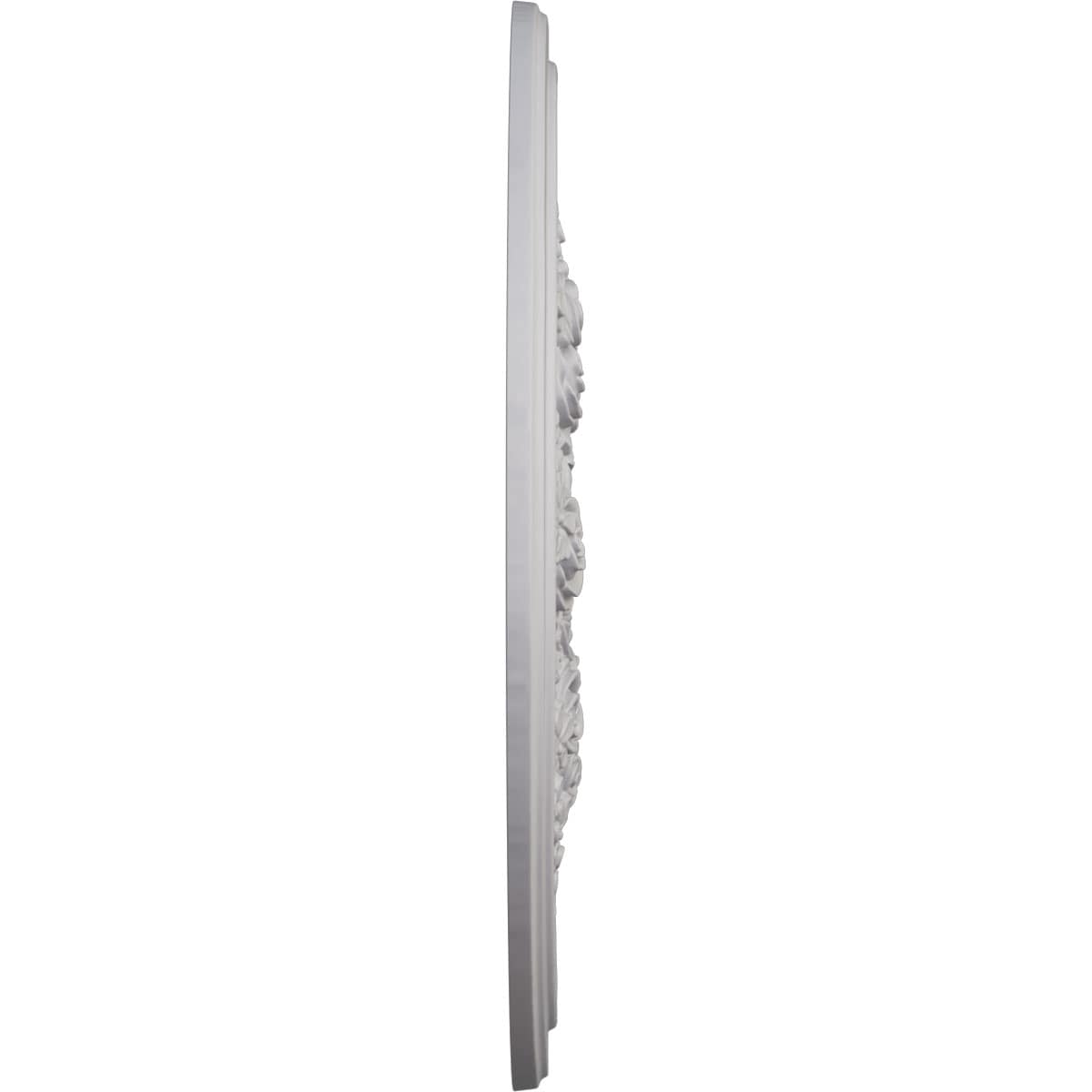 Ultra Pure White Rose and Ribbon Ceiling Medallion