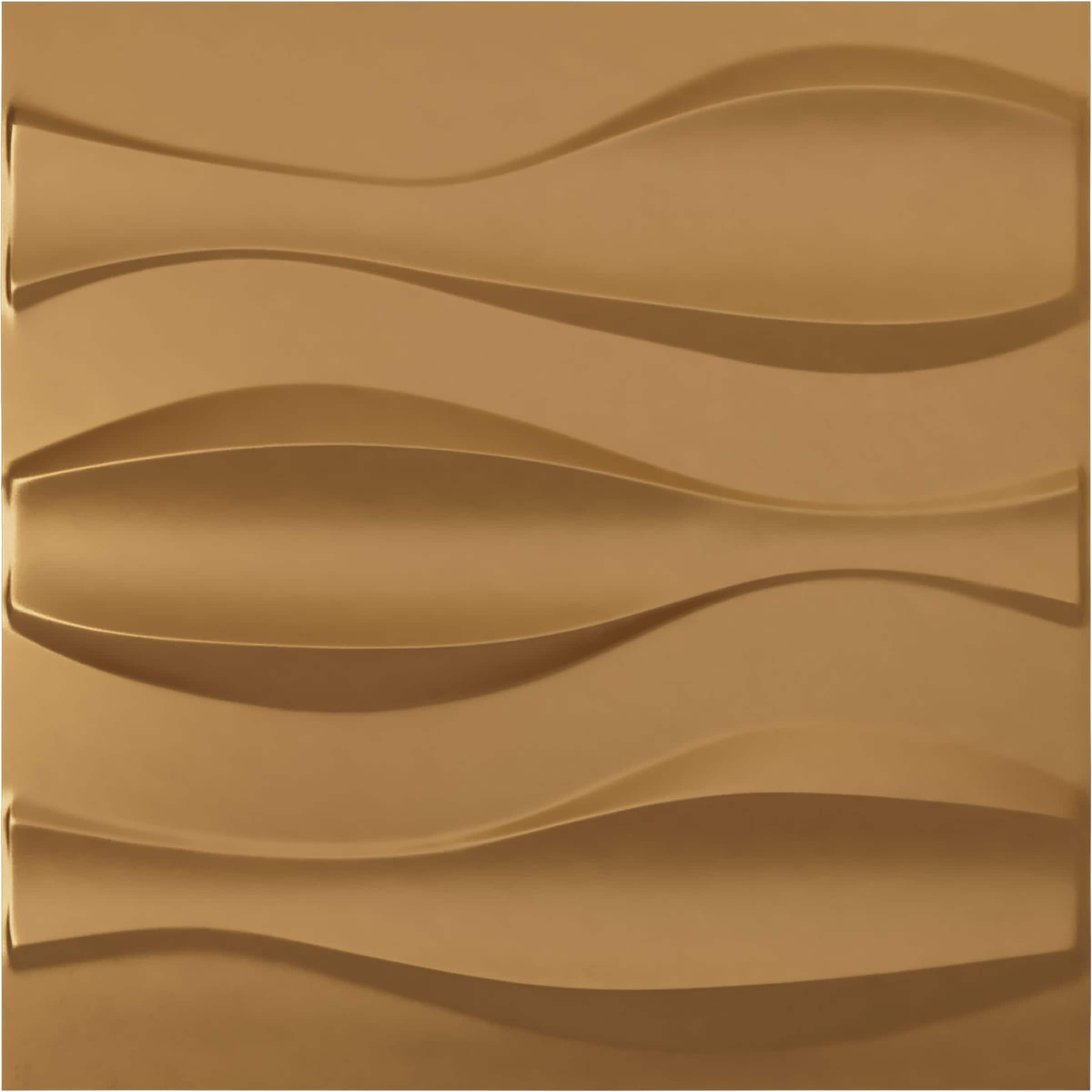Ekena Millwork WP20X20TMBGL 19-5/8-in x 19-5/8-in Embossed Paintable/Stainable Gold PVC Wall Panel (