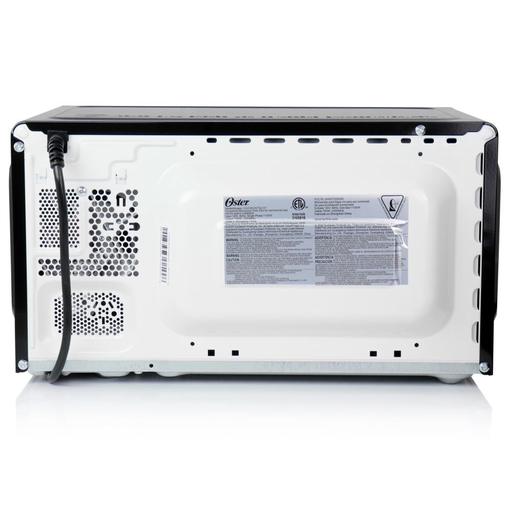 Oster 0.7-cu ft 700-Watt Countertop Microwave (Black, Stainless Steel) at