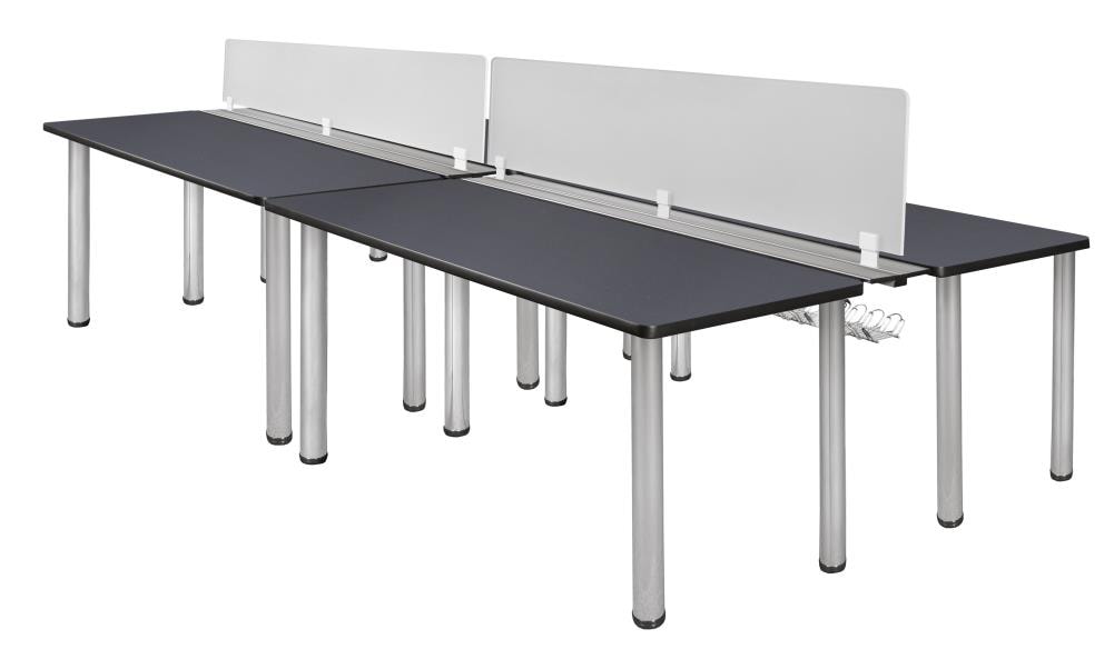 Regency MBSPD12024GYBPCM Kee Desking 58-in Gray Modern/Contemporary 2-person desk