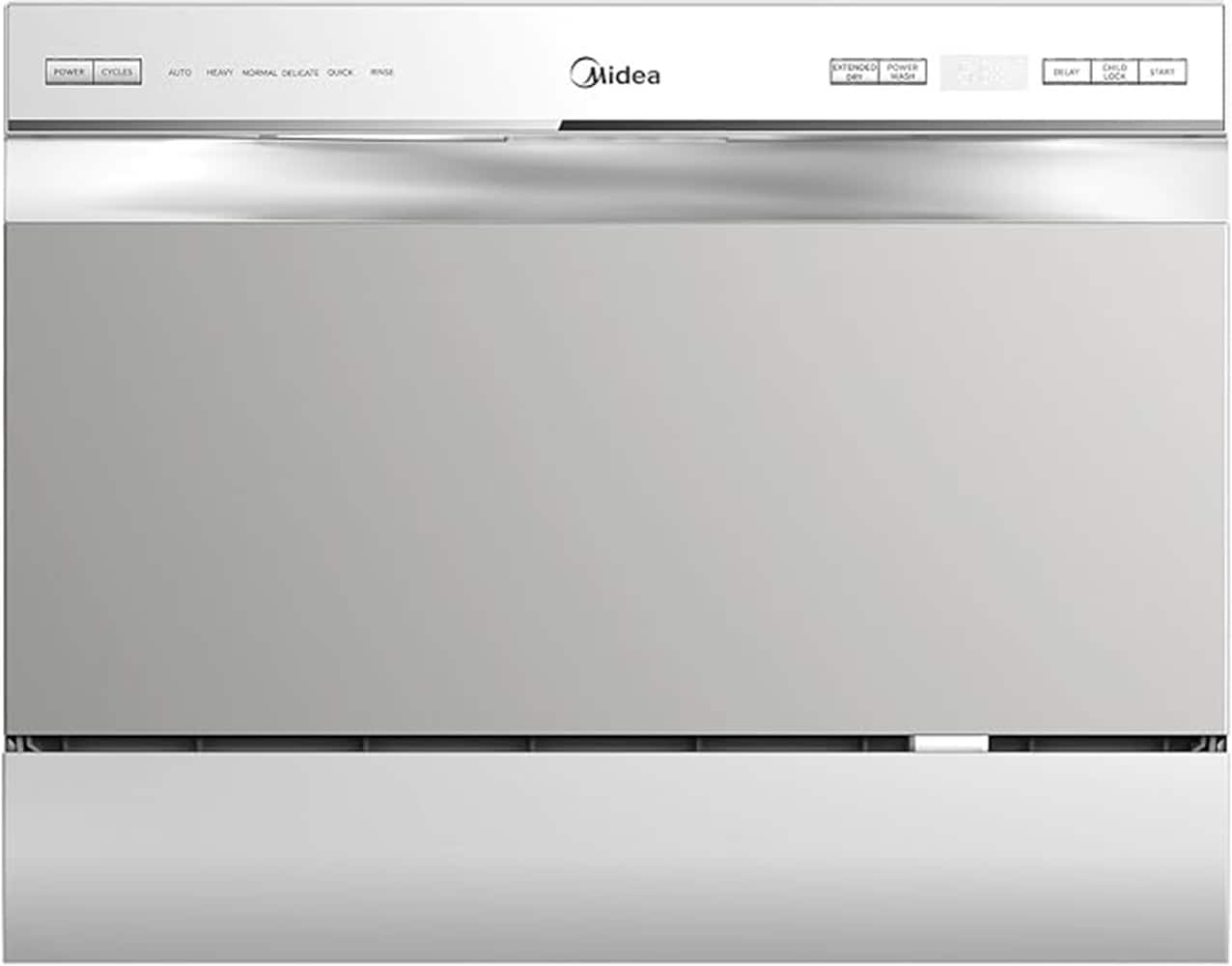 Midea MDC22P2ASS 22-in Portable Countertop dishwasher ( Stainless steel ) 52-Decibel Standard Sound Level
