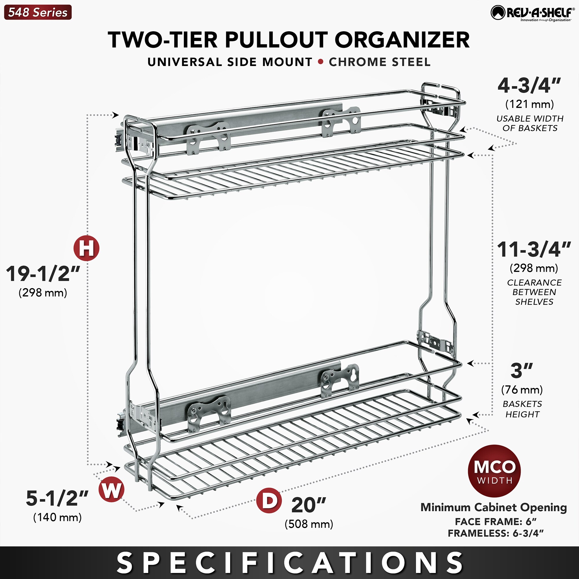 Rev-A-Shelf 322350 Pull-Out-Cabinet-Baskets - View #3