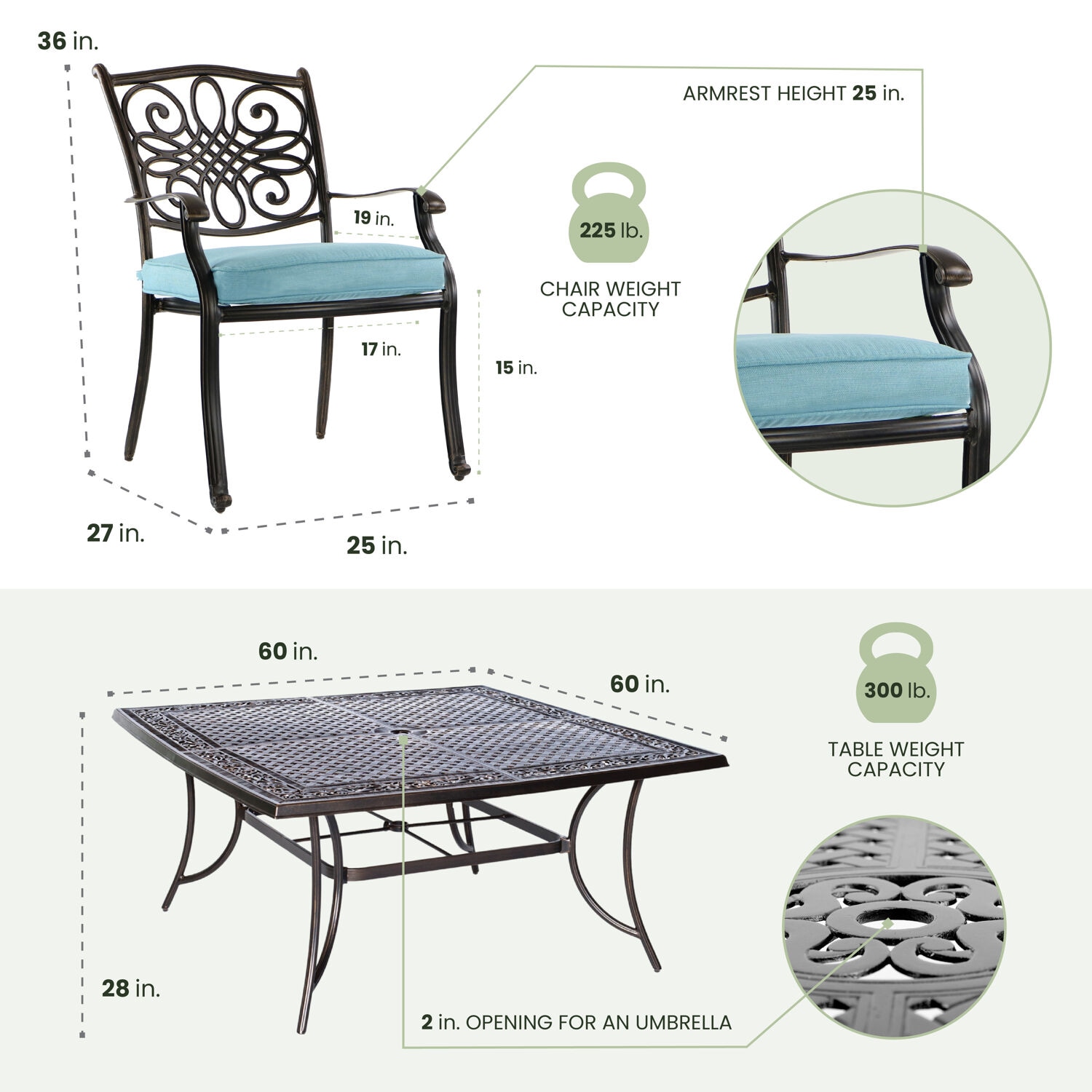 Hanover TRADDN9PCSQ-BLU Patio-Dining-Sets - View #3