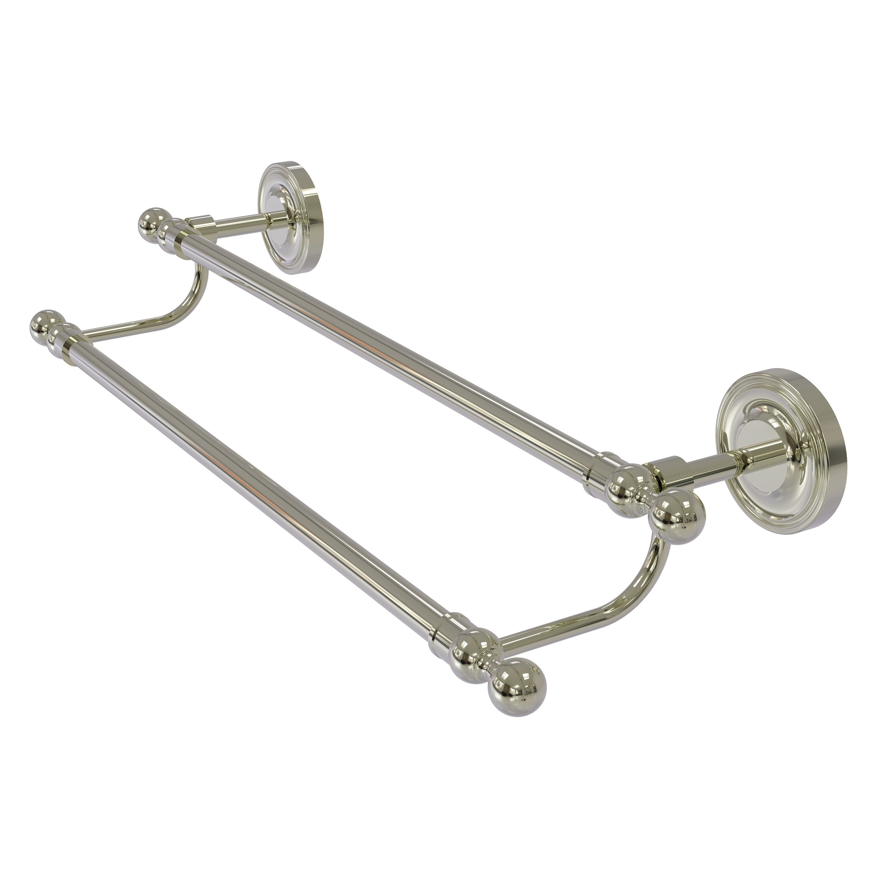 Allied Brass R-72/18-PNI Regal 18-in double Polished Nickel Wall mount Double Towel Bar