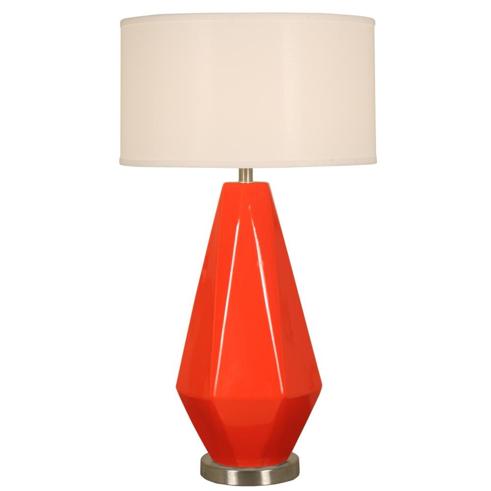  16T310RD 32-in Red 3-way Table Lamp with Fabric Shade