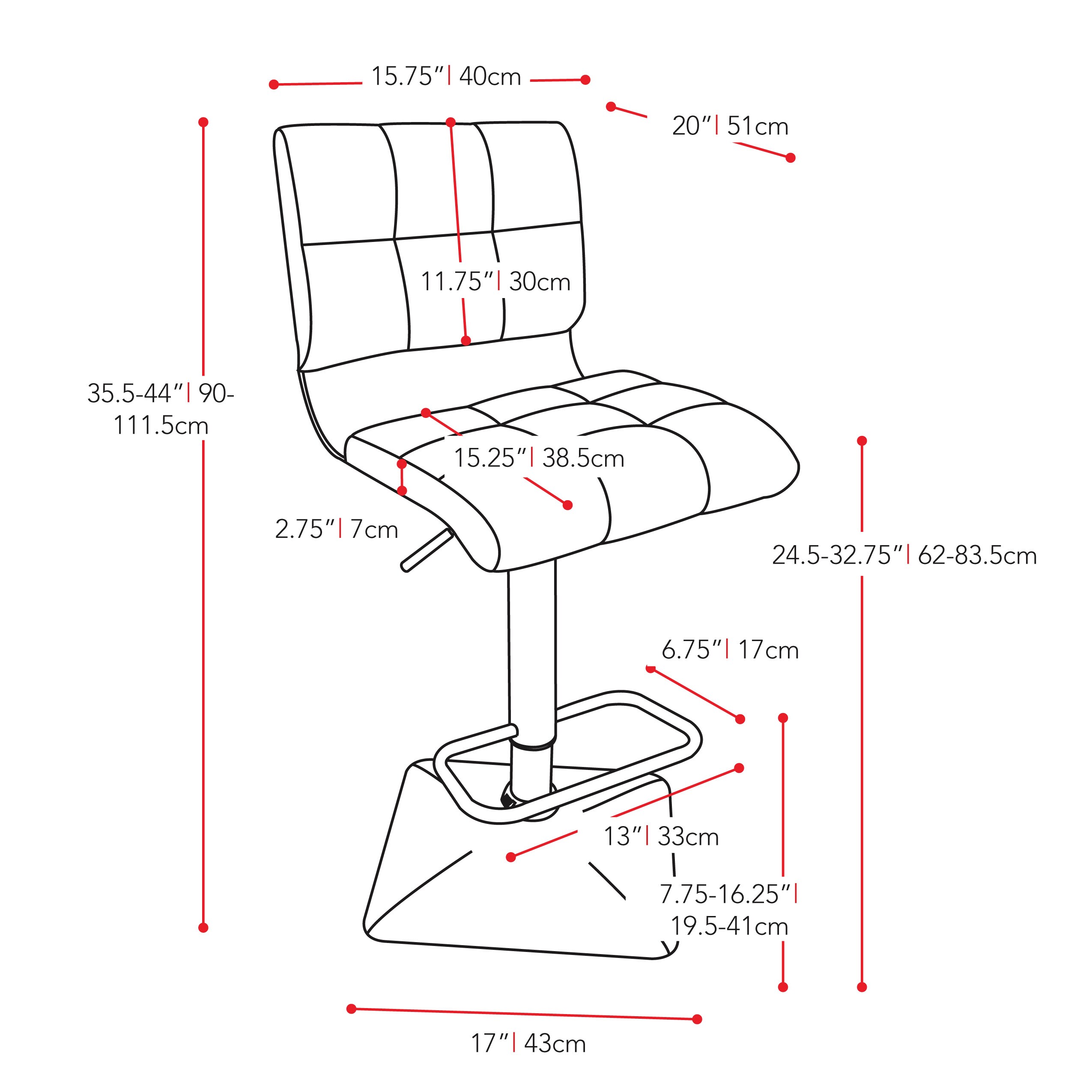 CorLiving DPU-913-B stools - View #7