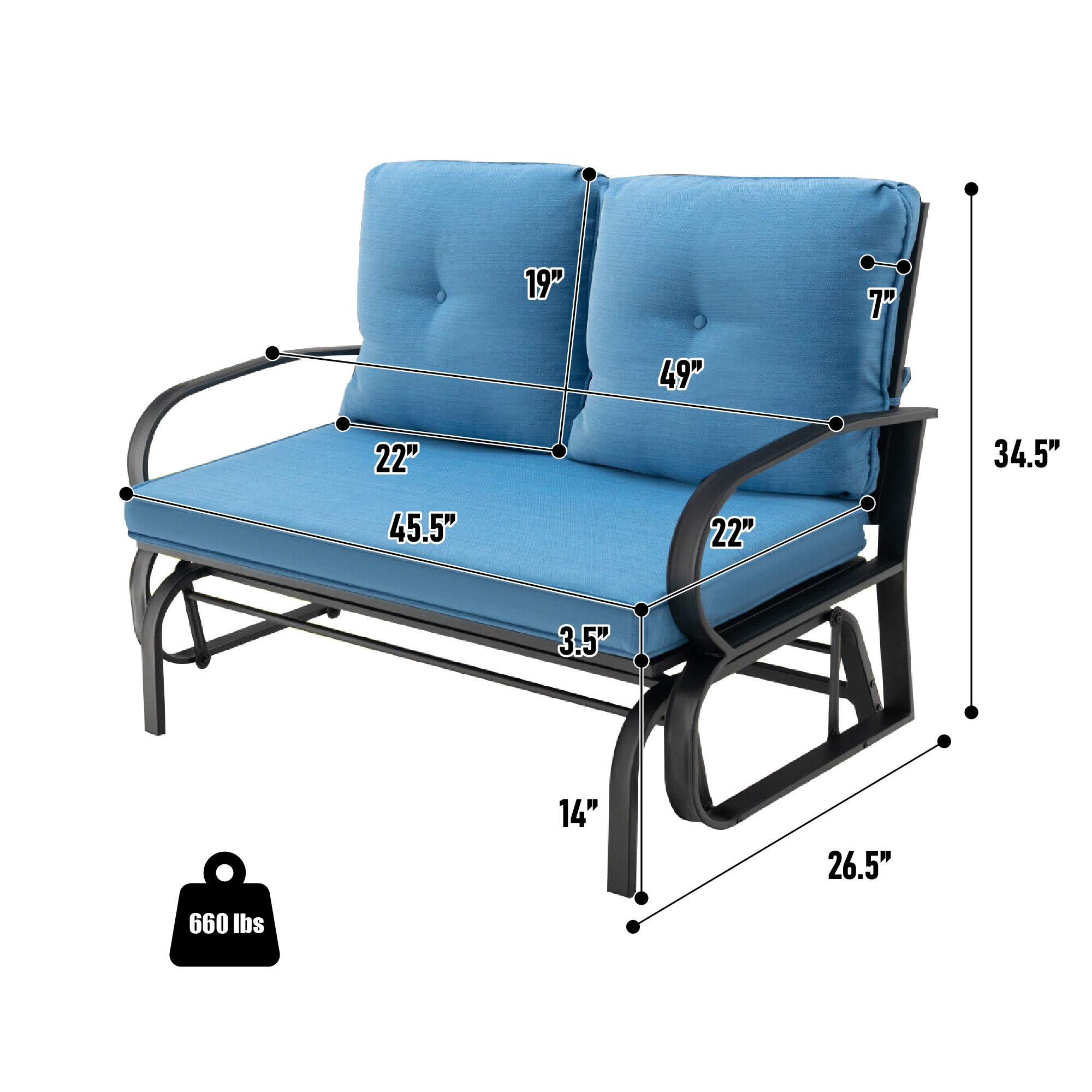 WELLFOR TDG10186NY Patio-Chairs - View #3