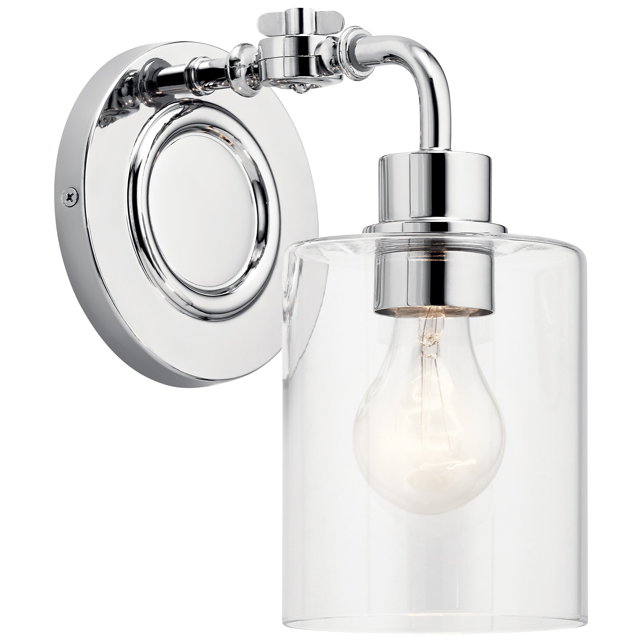 Kichler 45664CH Gunnison 5.5-in 1 -Light Chrome Traditional Vanity light