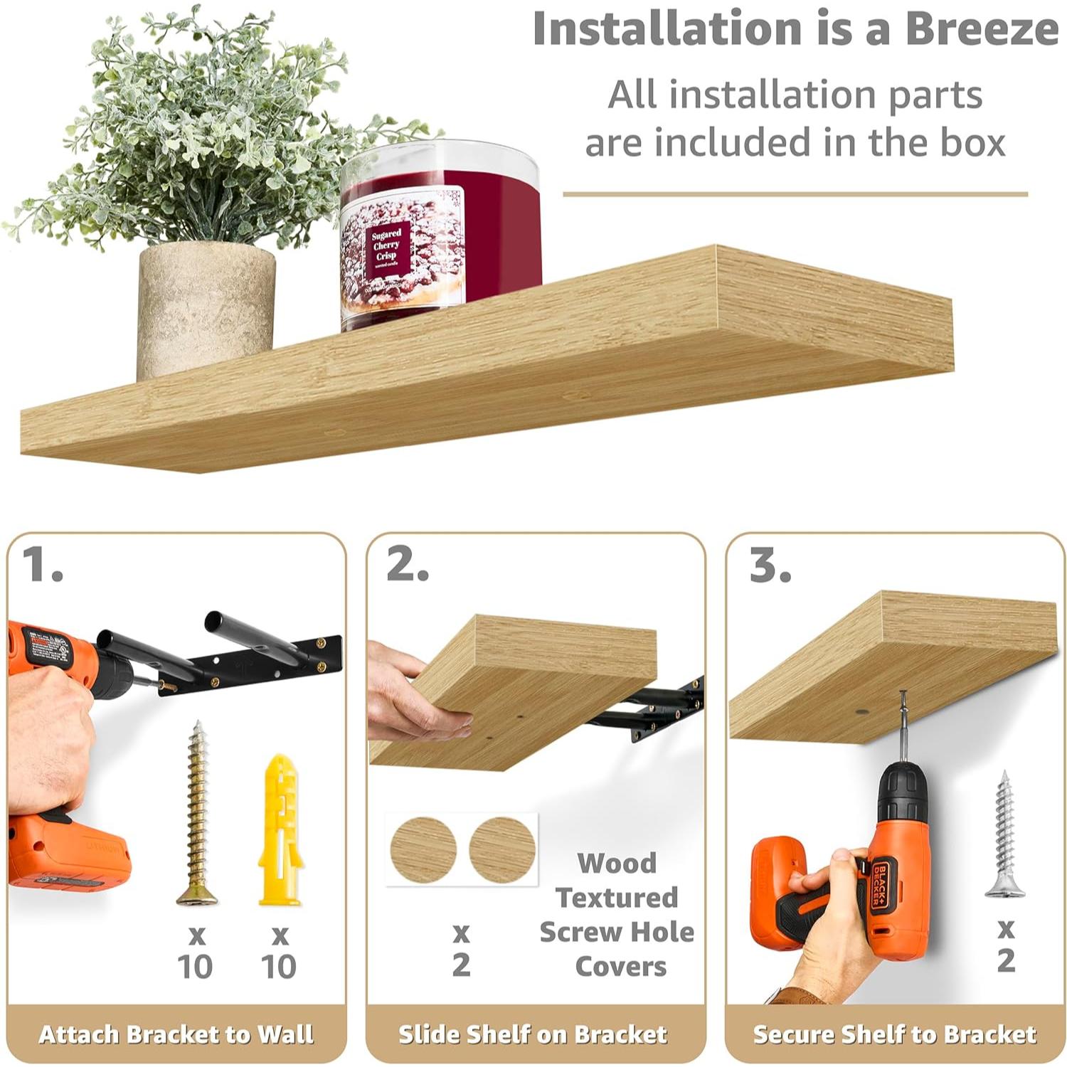 SORBUS WD-FLT-MPW Wall-Mounted-Shelving - View #3