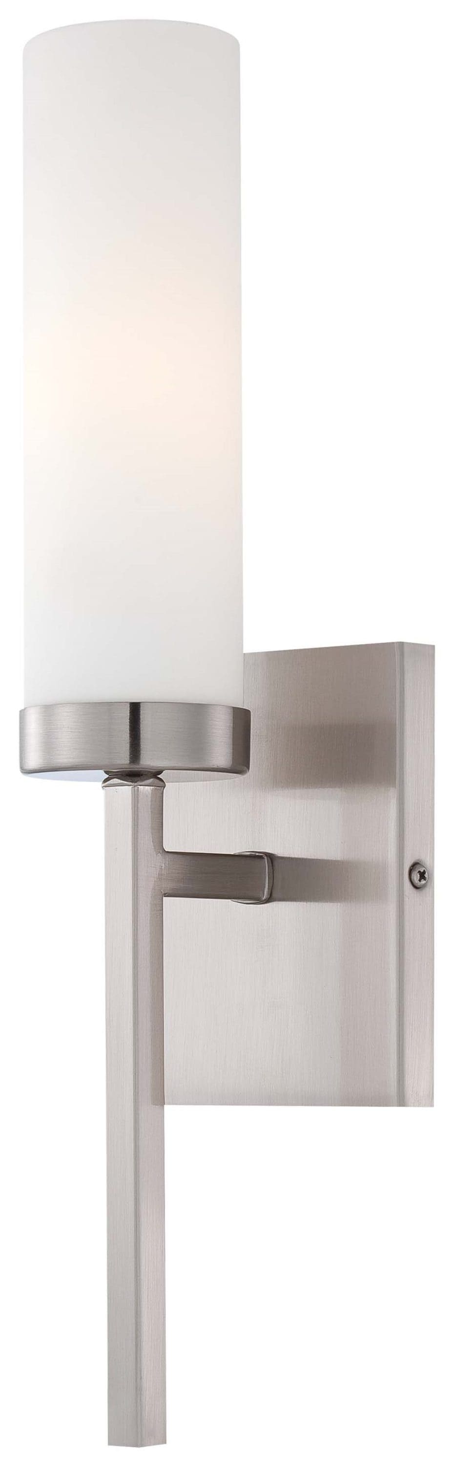 Minka Lavery 4460-84 Compositions 4.25-in W 1 -Light Brushed Nickel Wall Sconce