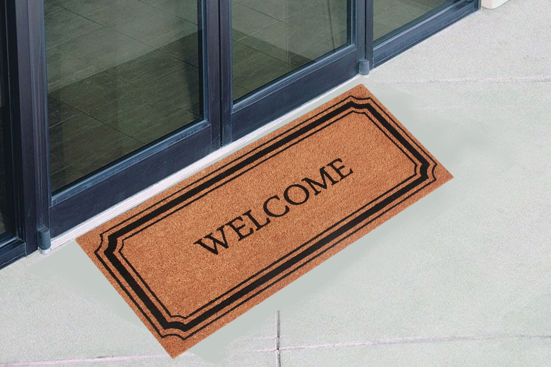 Style Selections 2-ft x 3-ft Espresso Rectangular Indoor Decorative Welcome  Door Mat in the Mats department at