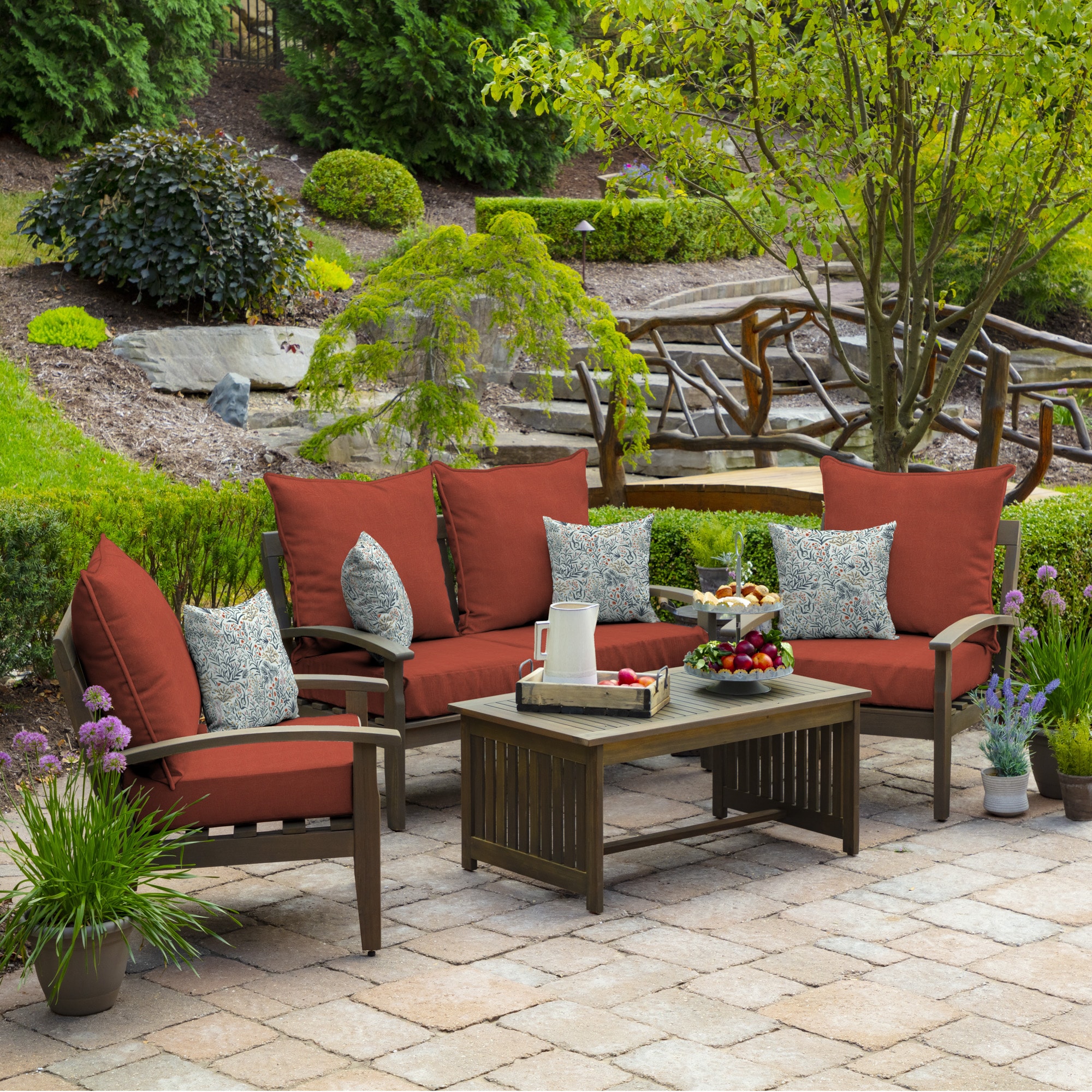 Arden Selections 24-in x 24-in 2-Piece Sedona Valencia Deep Seat Patio ...