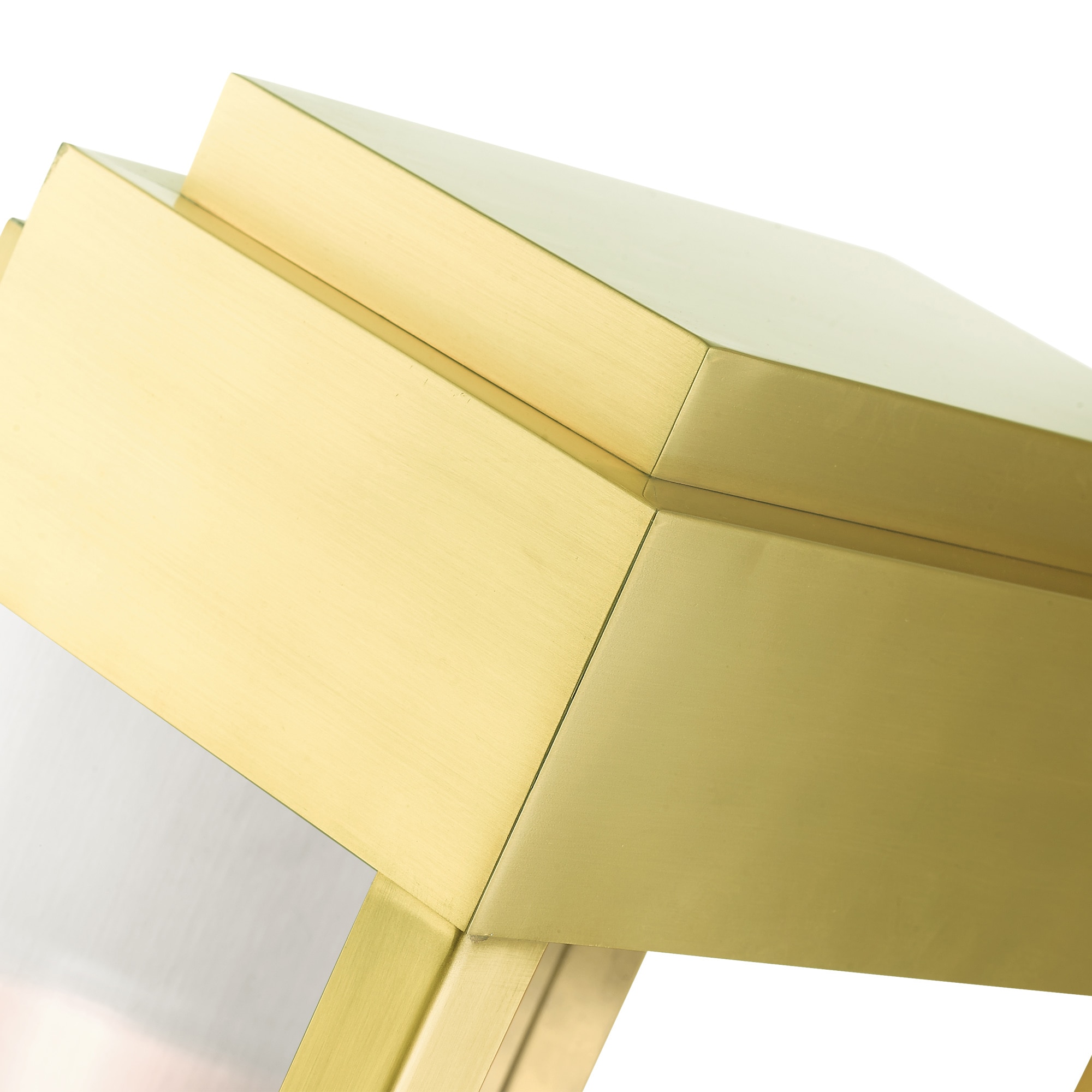 Satin Brass 2-Light Dimmable Outdoor Wall Lantern