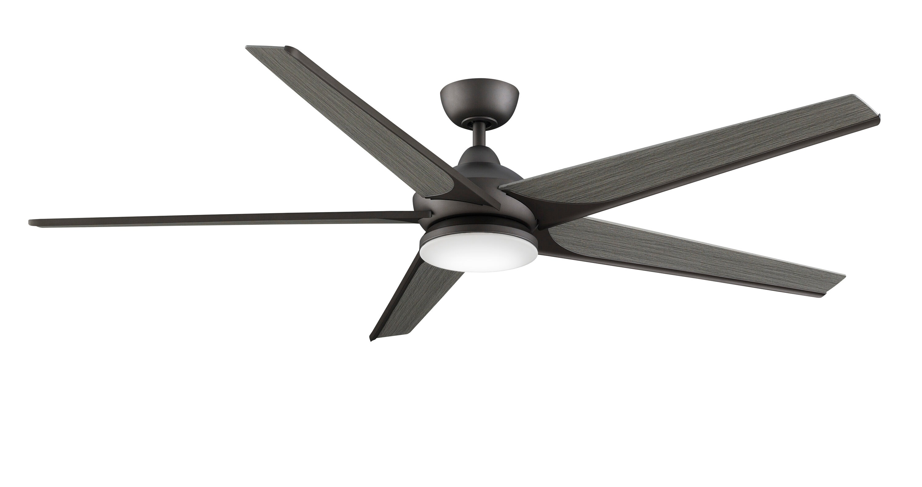 Fanimation FPD6236BGR Subtle 72-in Matte Greige Integrated LED Indoor/Outdoor Ceiling Fan with Light and Remote (5-Blade)