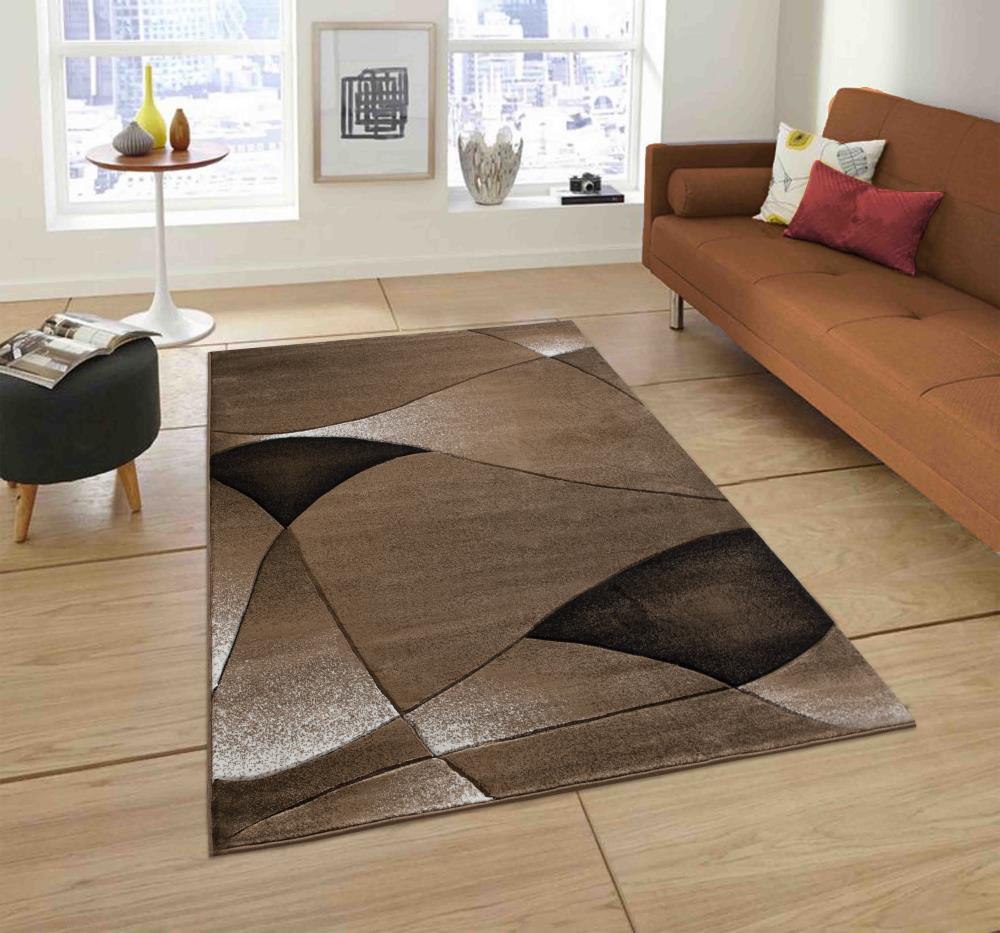 MDA Rugs Seville 4 x 6 Brown/Beige Indoor Abstract Area Rug in the Rugs ...