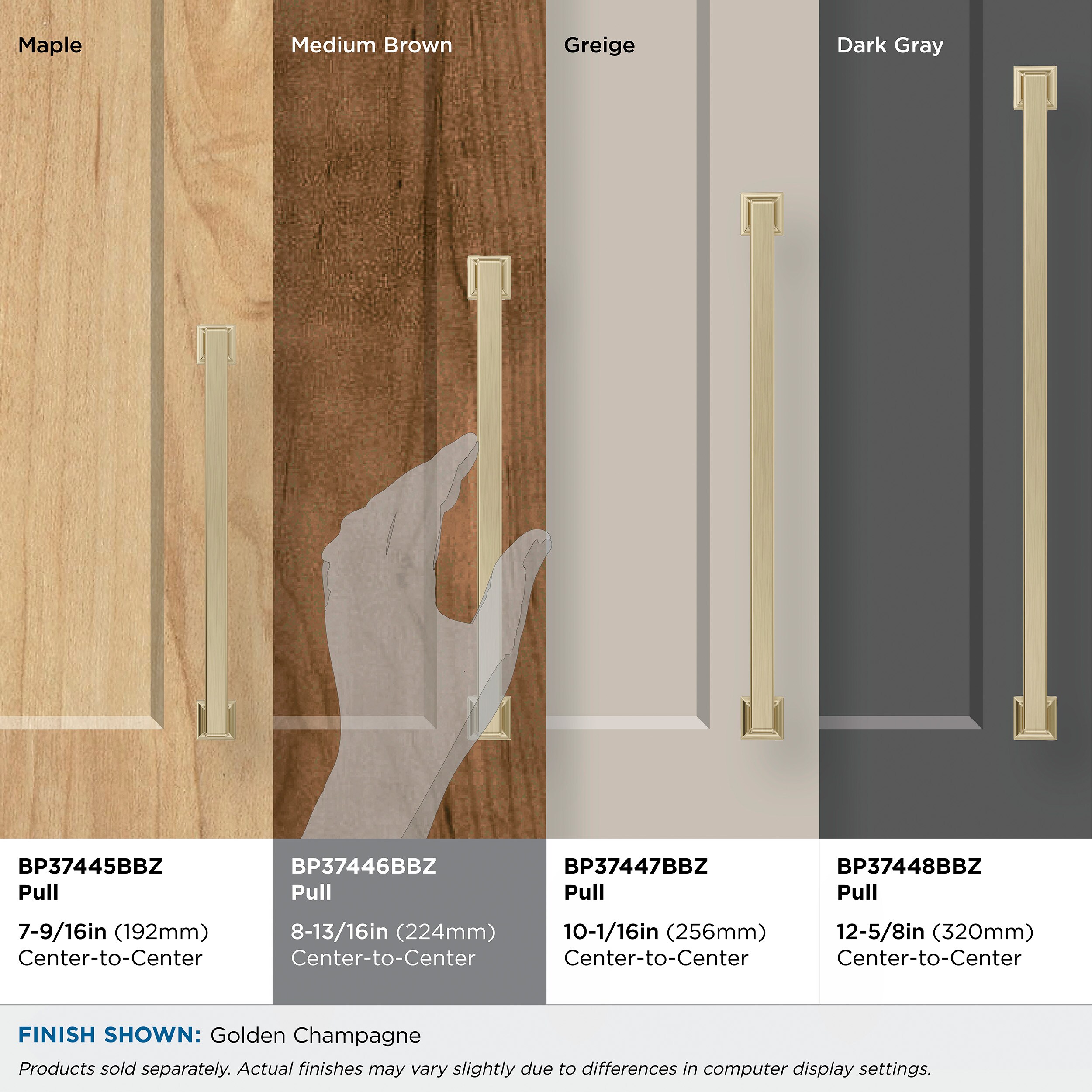 Amerock BP37446BBZ Cabinet-Pulls - View #8