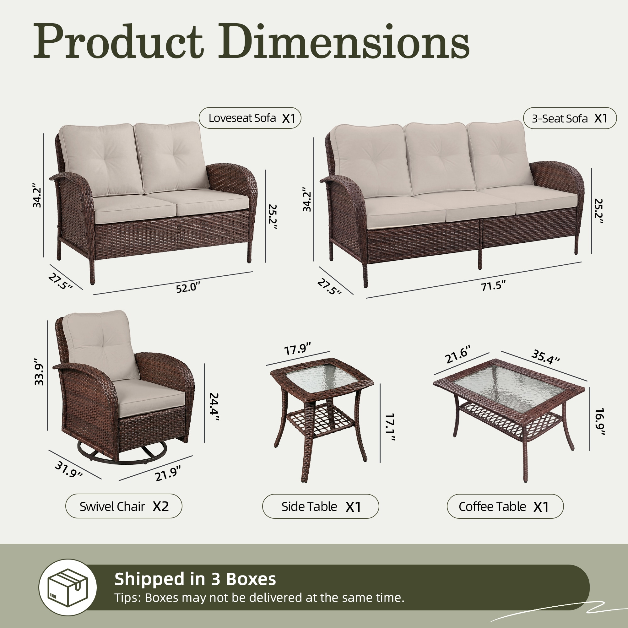 Patio Watcher SF123-B56TP Patio-Conversation-Sets - View #2