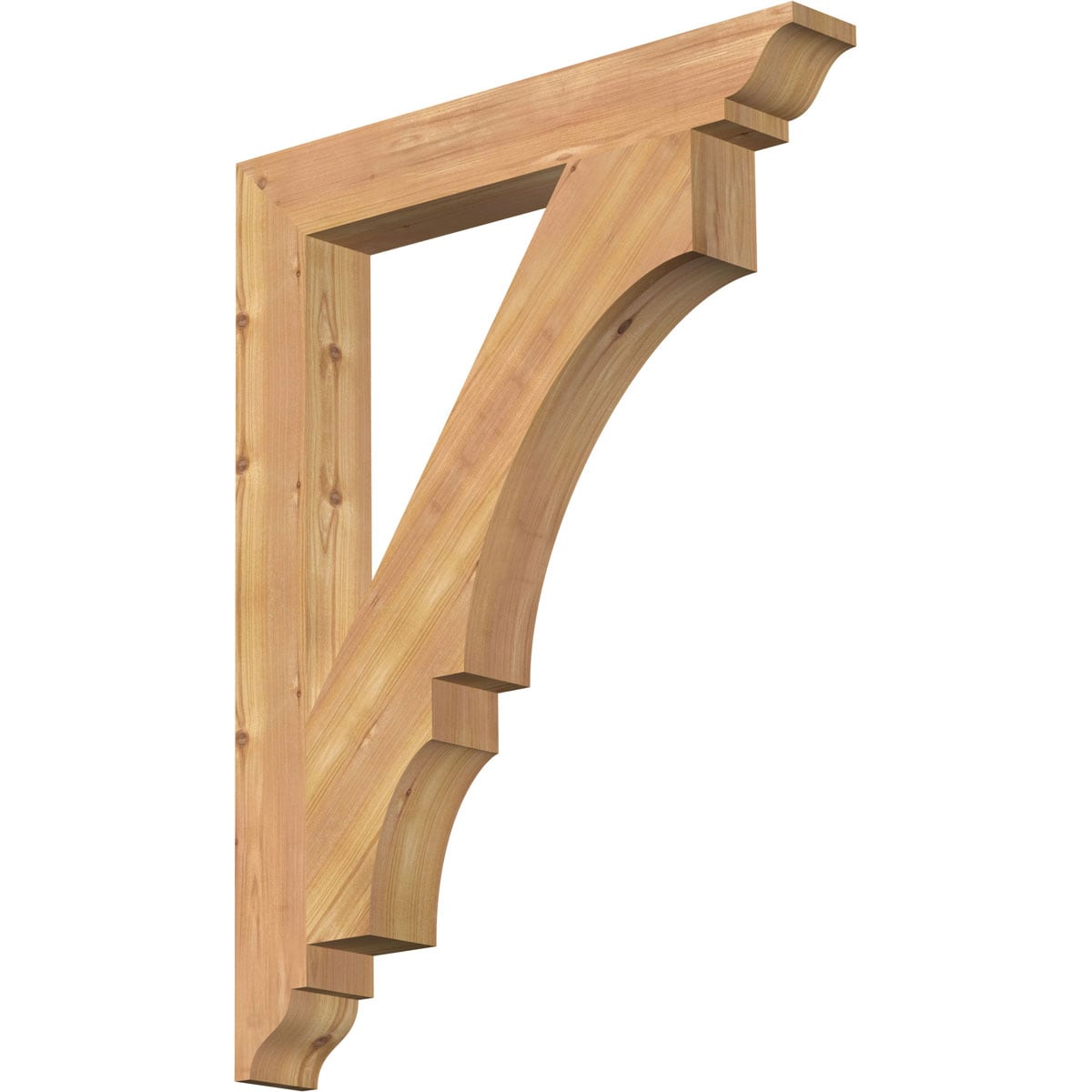 Ekena Millwork BKT04X26X34BOA01SWR Balboa traditional smooth 3-1/2-in x 26-in x 34-in Western red cedar Brown Wood Standard bracket