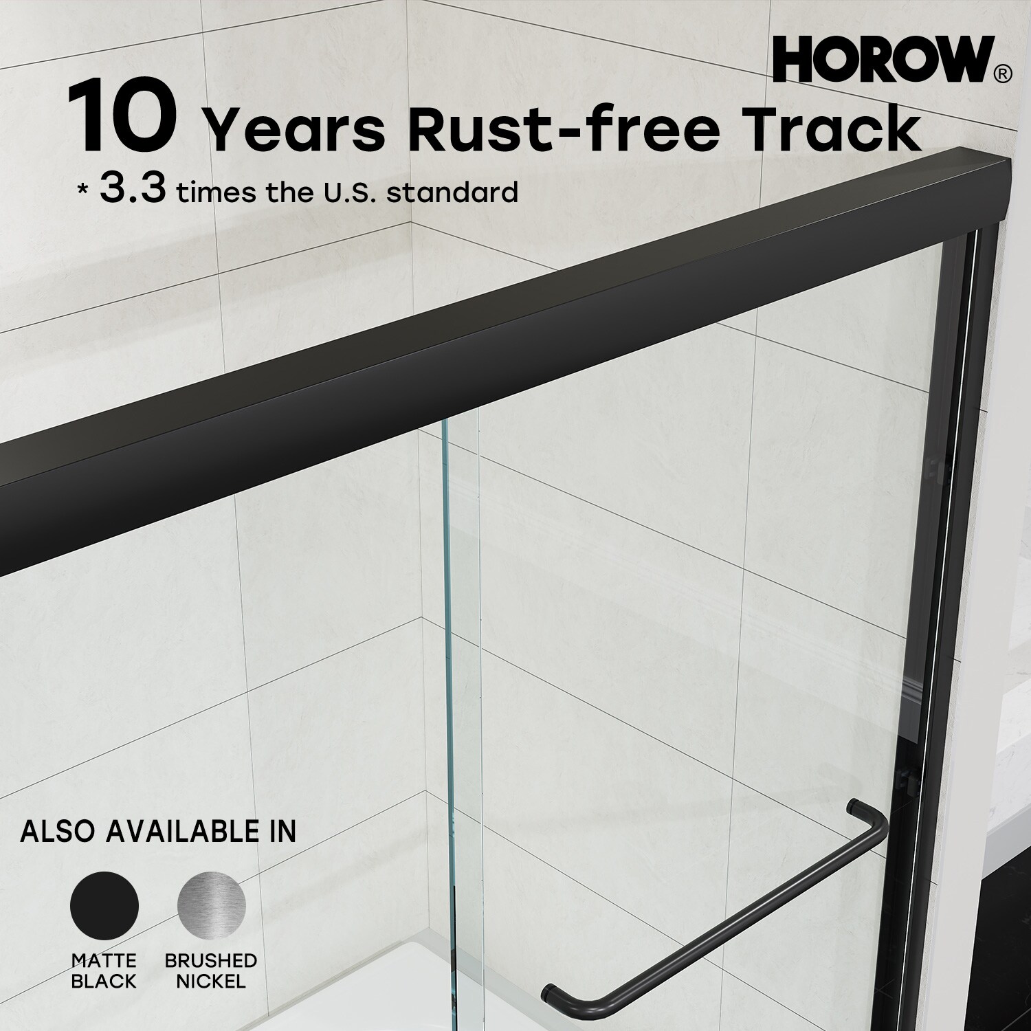 HOROW SD-BE6060-MB Bathtub-Doors - View #7