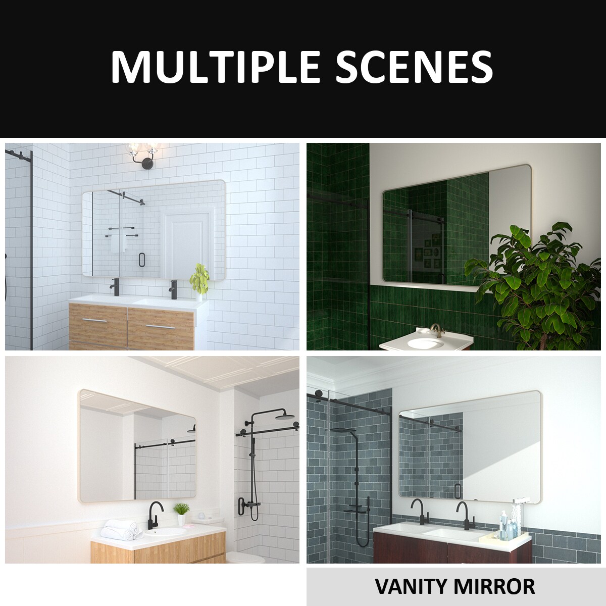 Forclover TAK-FMR6036MG Framed-Bath-Mirrors - View #10