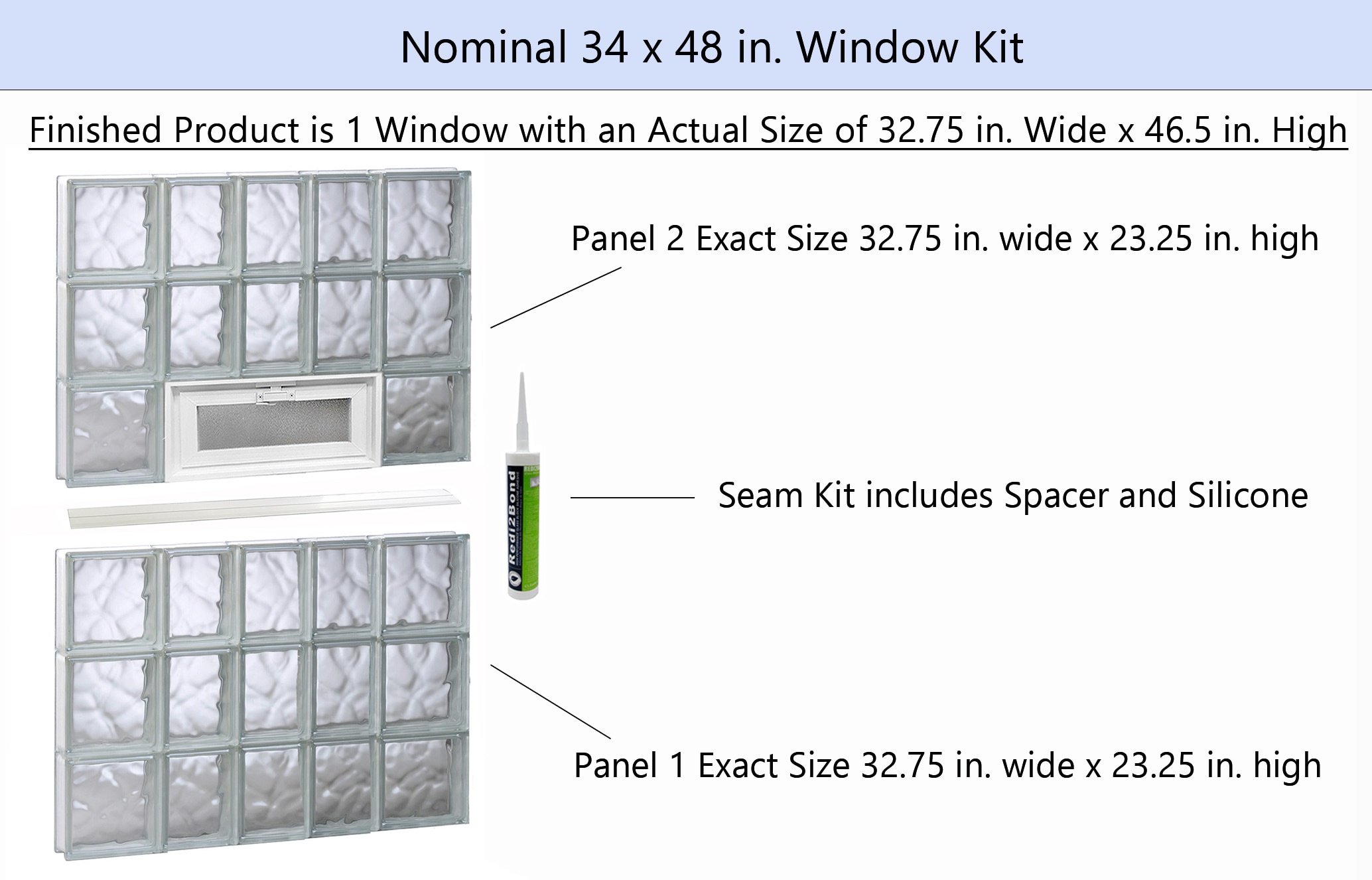REDI2SET V3448DC Glass-Block-Windows - View #2