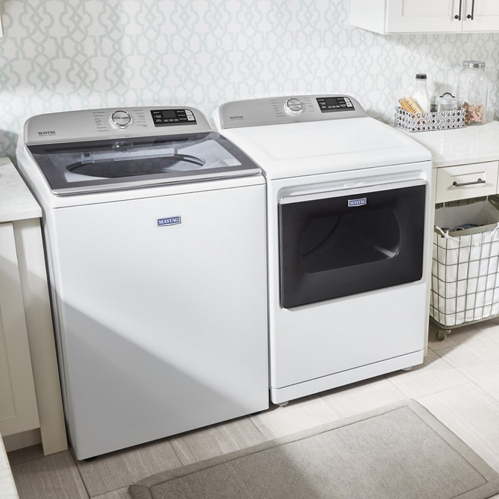 Maytag Smart Capable 5.2-cu ft High Efficiency Agitator Smart Top-Load ...