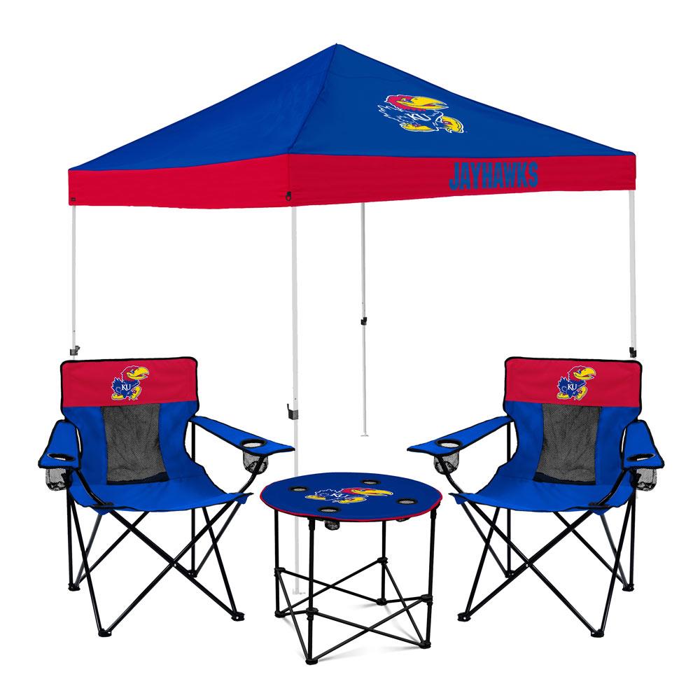 Logo Brands NCAA Kansas Jayhawks Unisex Adult Retreat Cabana Tent One Size Multicolor 