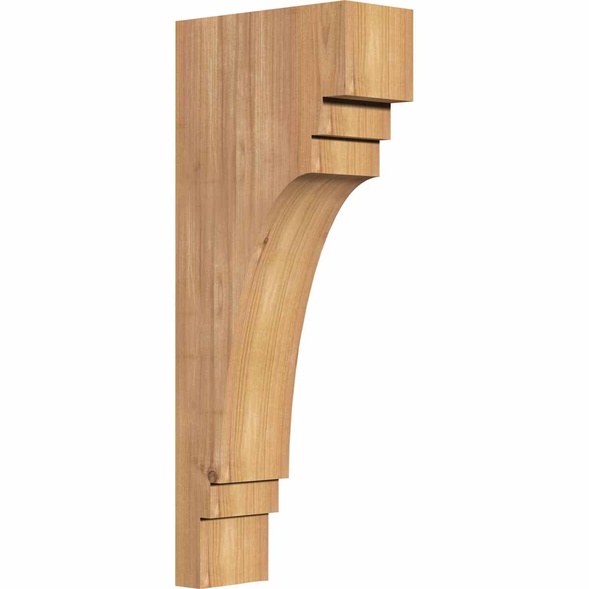 Ekena Millwork COR04X08X20PEC00SWR 3.5-in x 8-in x 20-in Pescadero Unfinished Western red cedar Wood Paintable/Stainable Corbel