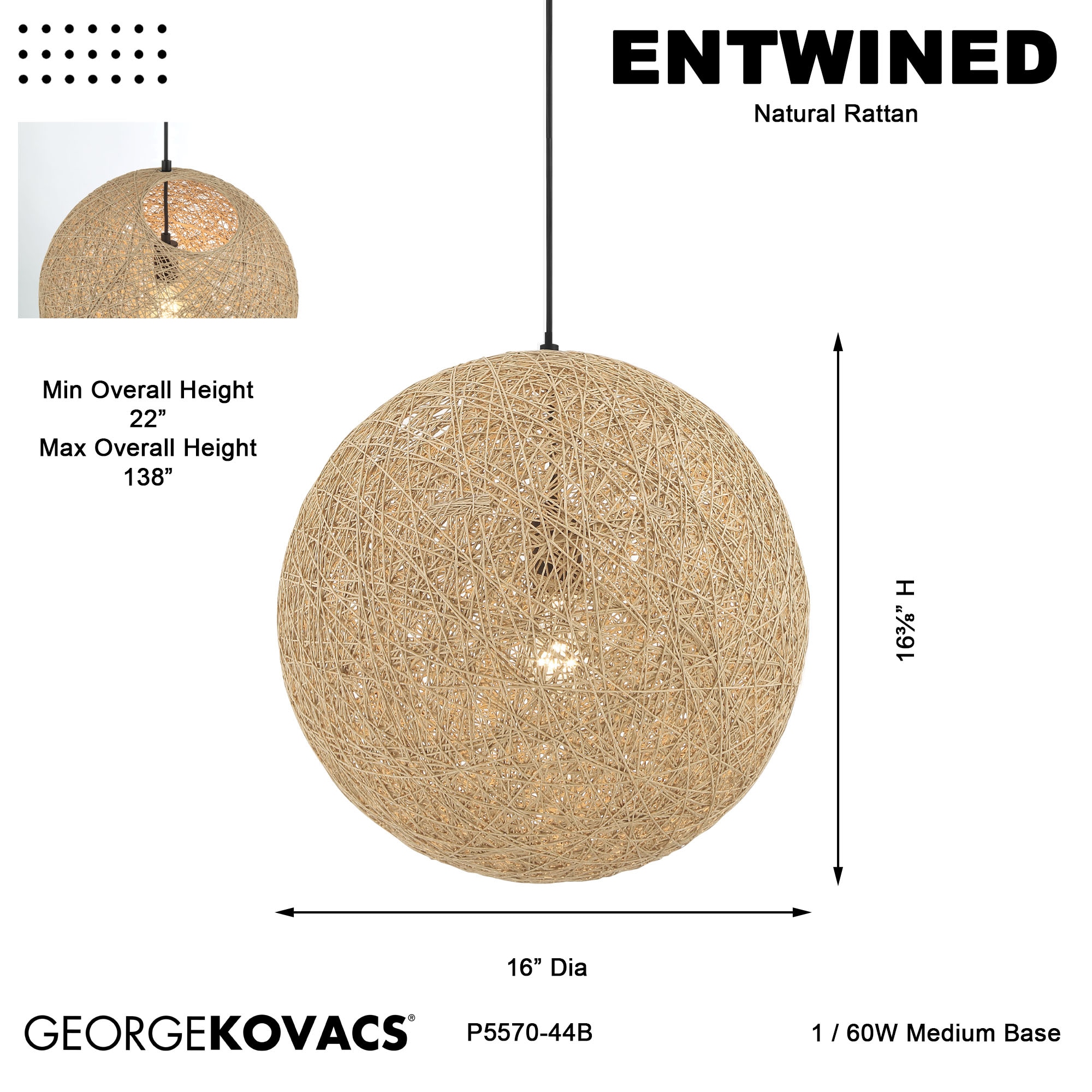 George Kovacs P5570-66A Pendant-Lights - View #11