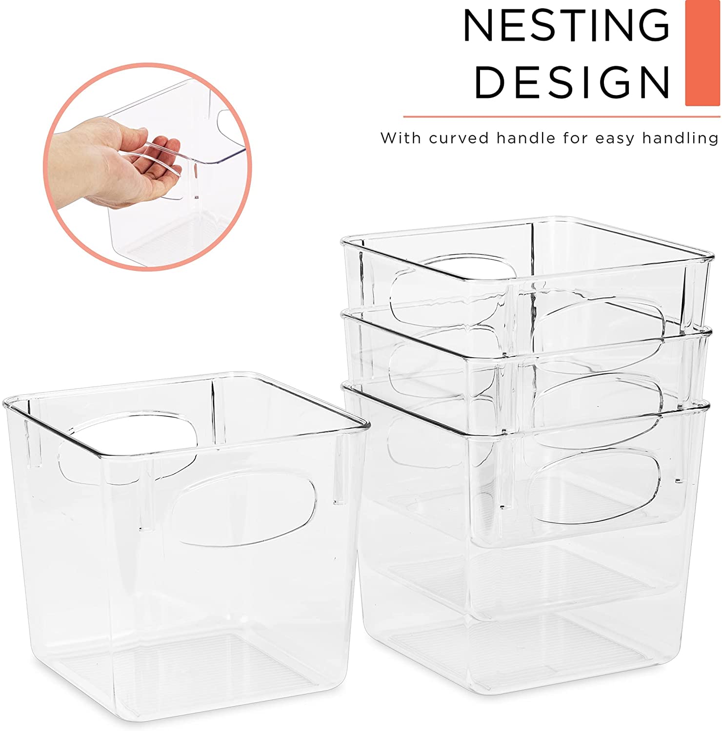 Sorbus 11.25 in. W x 6.25 in. H 1-Cube Cosmetic Organizer in Acrylic