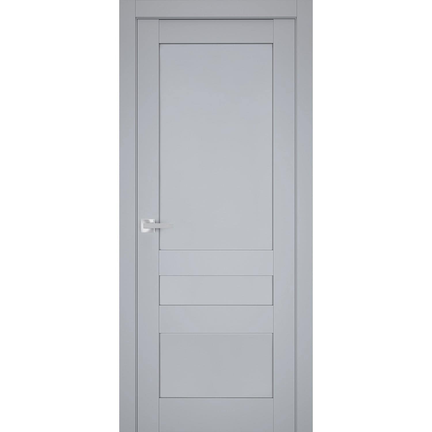 SARTODOORS Interior Prehung Solid Door - Veregio 7411 Matte Grey -28 x 96 Right-Hand-Inswing #VER7411IPGRE2896RHI