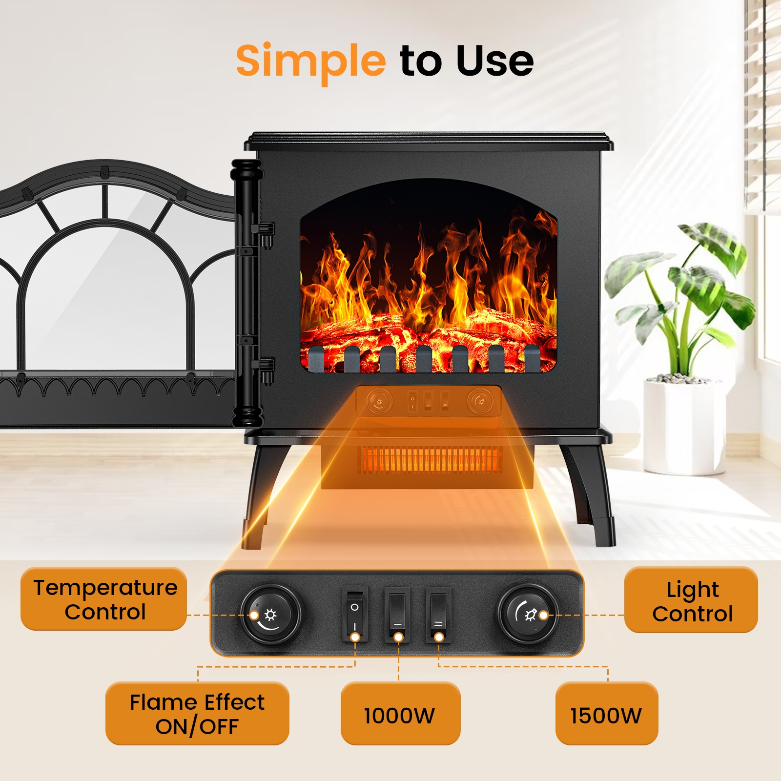 COWSAR 5215 Electric-Fireplaces - View #3