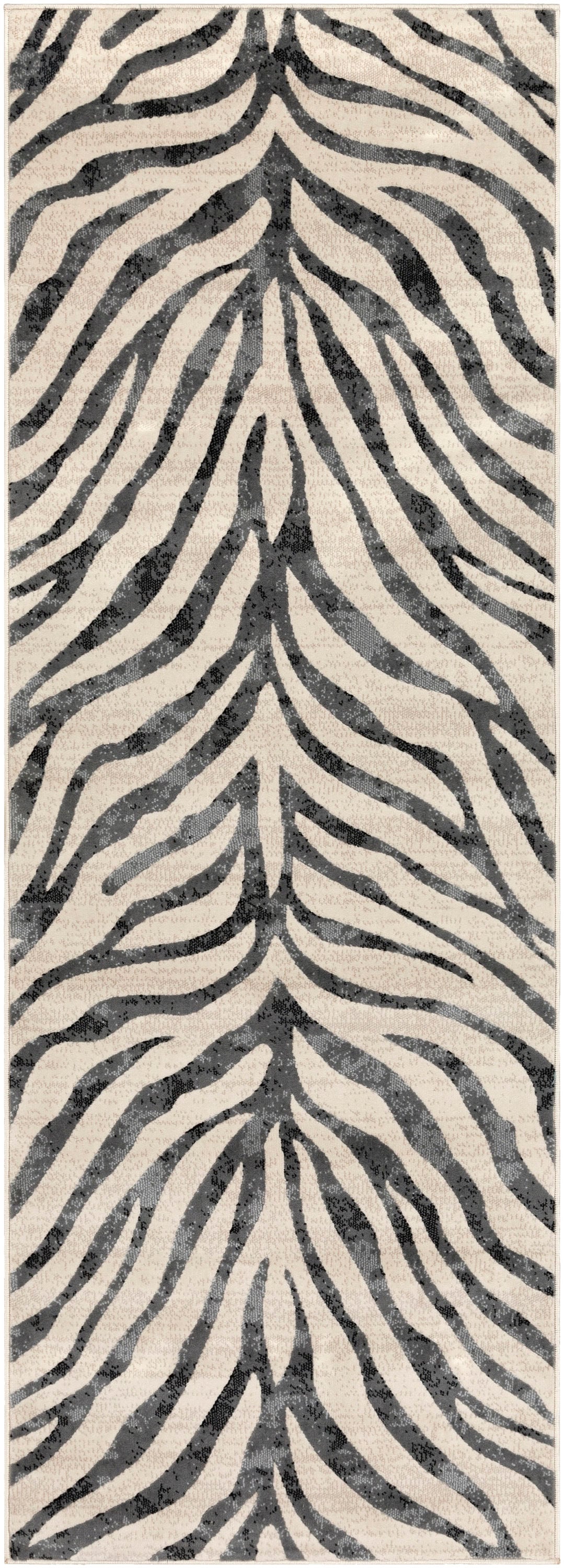 Livabliss CIT2300-2773 City 2 x 8 (ft) Polypropylene Black Rectangular Indoor Animal print Lodge Runner rug