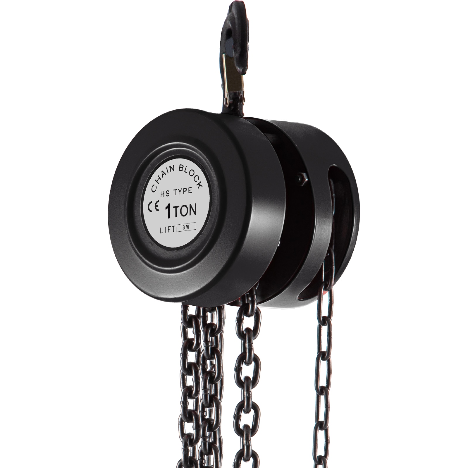 VEVOR SLHLHSYX1T3M9KD8FV0 Hand Chain Hoist, 2200 Lbs /1 Ton Capacity Chain Block, 10ft/3m Lift Manual Hand Chain Block, Manual Hoist with Industrial-grade Steel Construction For Lifting Good In Transport and Workshop, Blac