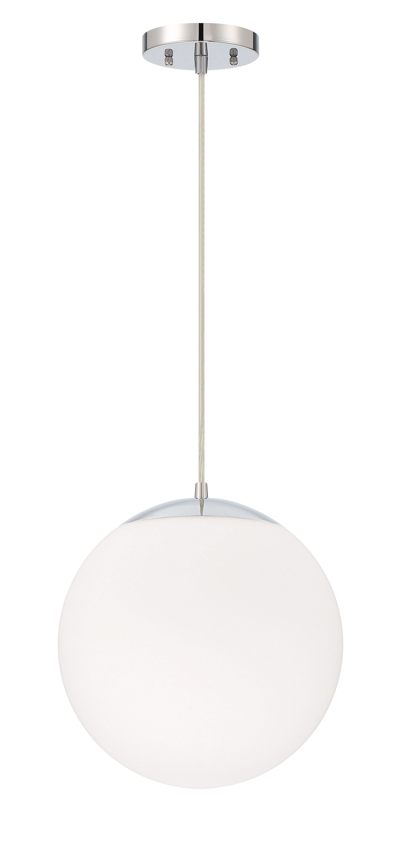 Craftmade 56892-CH-WG Gaze Chrome Modern/contemporary White glass Globe Medium Hanging Pendant light