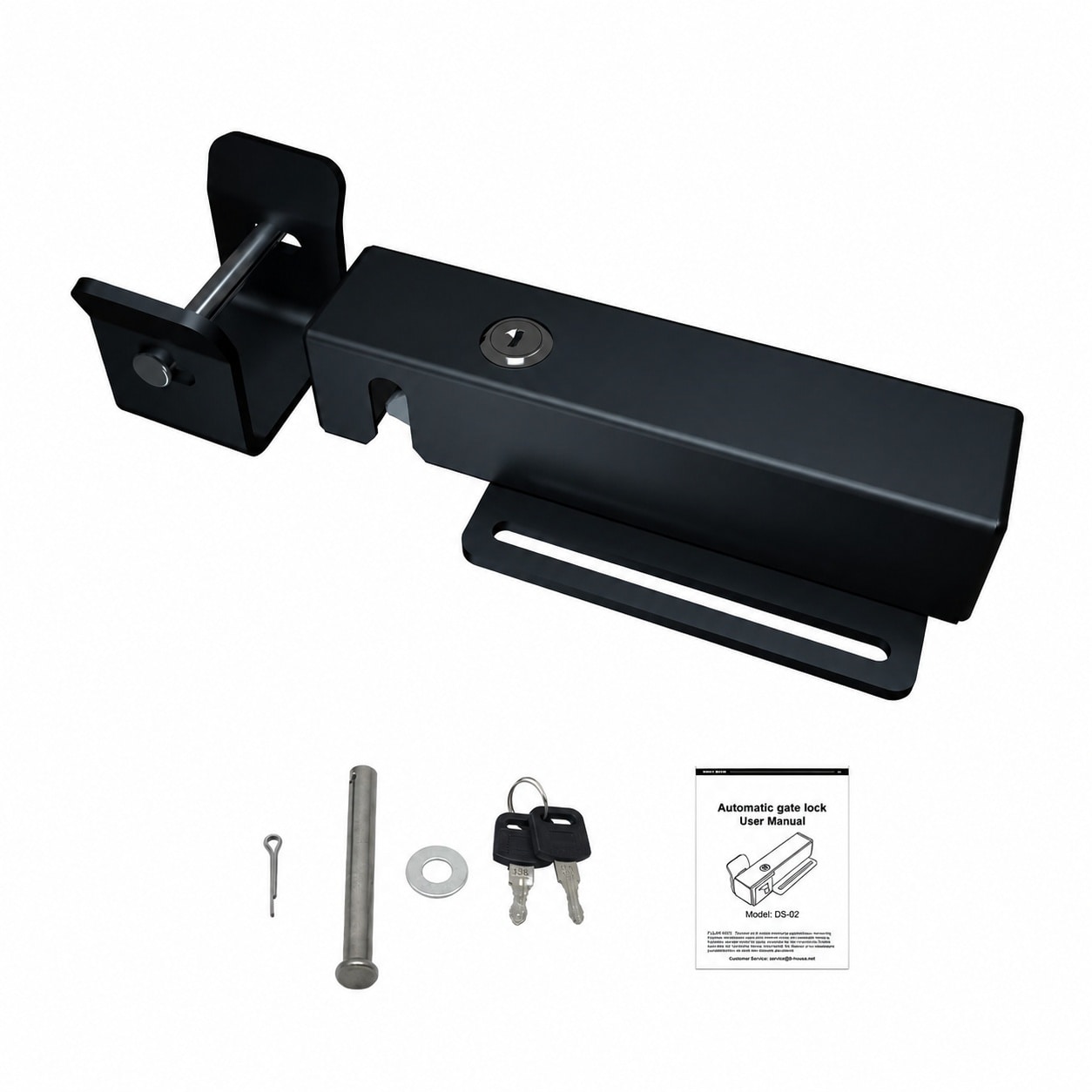 JVFCXXV  Universal Automatic Electric Gate Lock for 12 to 24 Volt DC Swing Gate Opener Electromagnetic Gate Lock for Outdoor Gate Operator