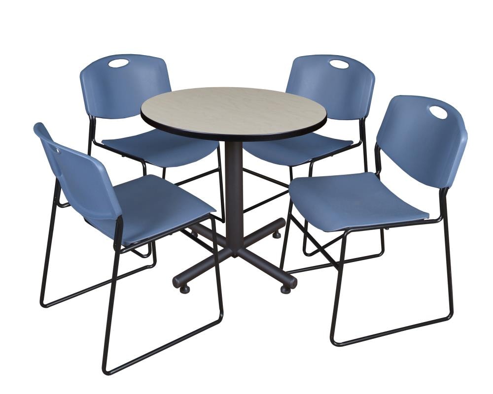 Regency TKB30RNDPL44BE Breakroom Off-white 4-Person Training Table (30-in W x 29-in H)
