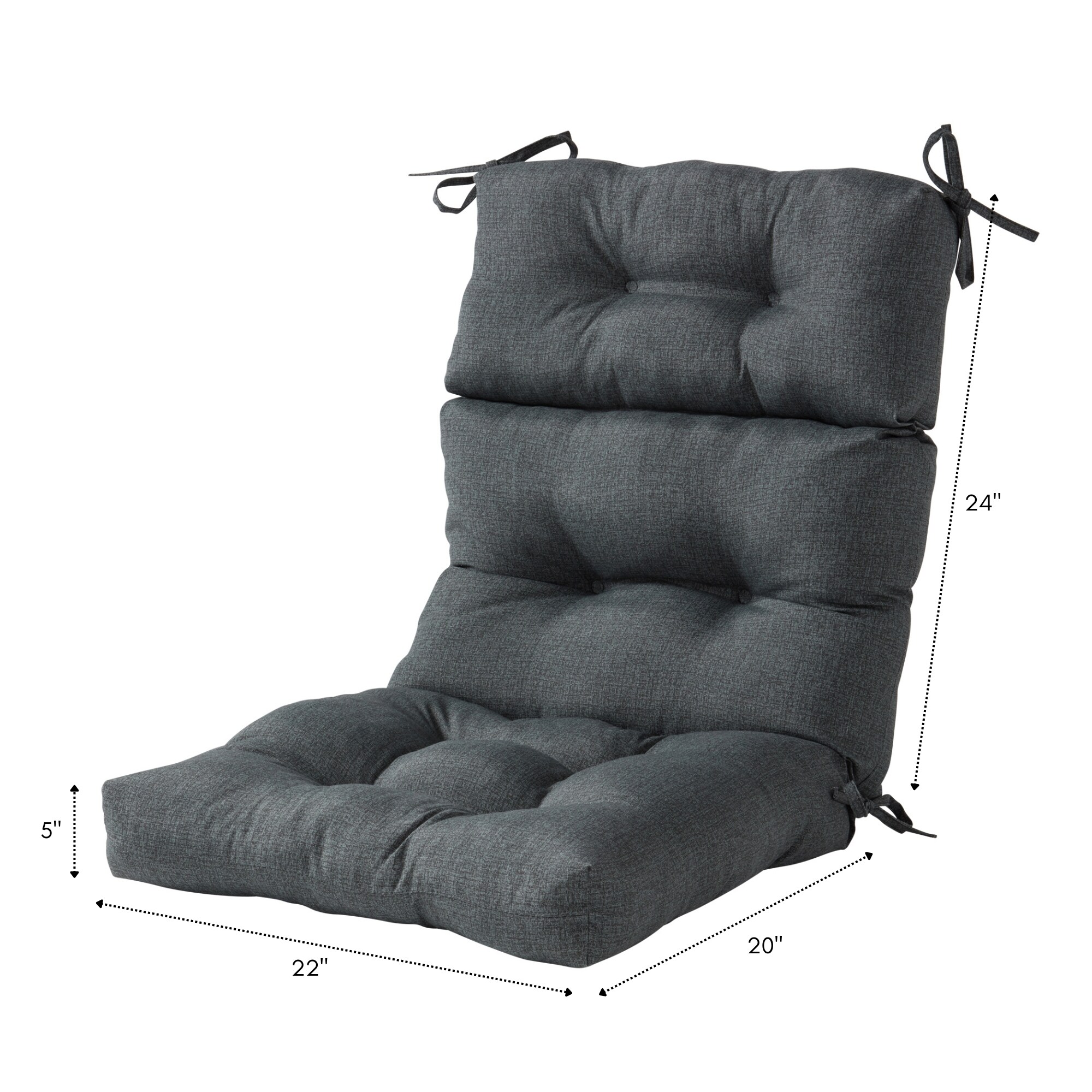 Greendale Home Fashions OC4809-CARBON Patio-Furniture-Cushions - View #8