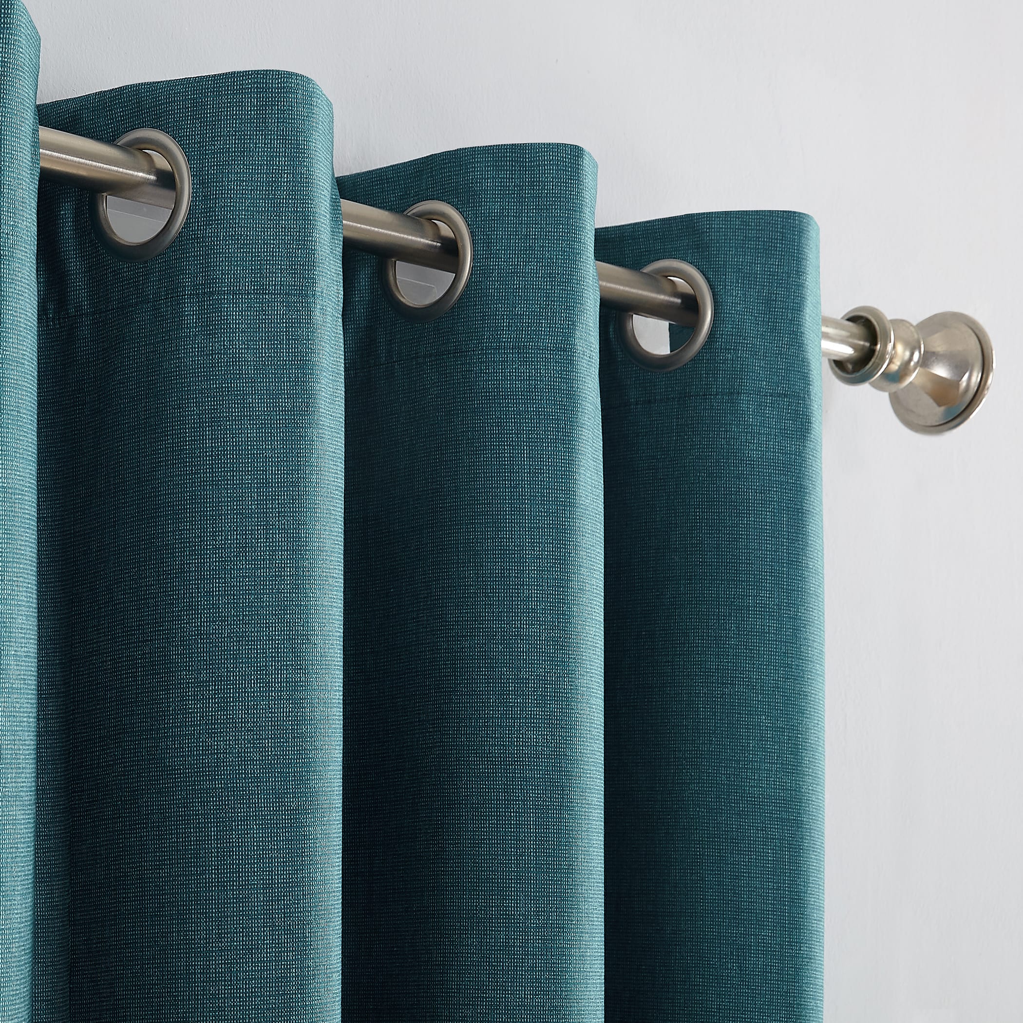 Teal Blackout Thermal Insulated Grommet Curtain Panel
